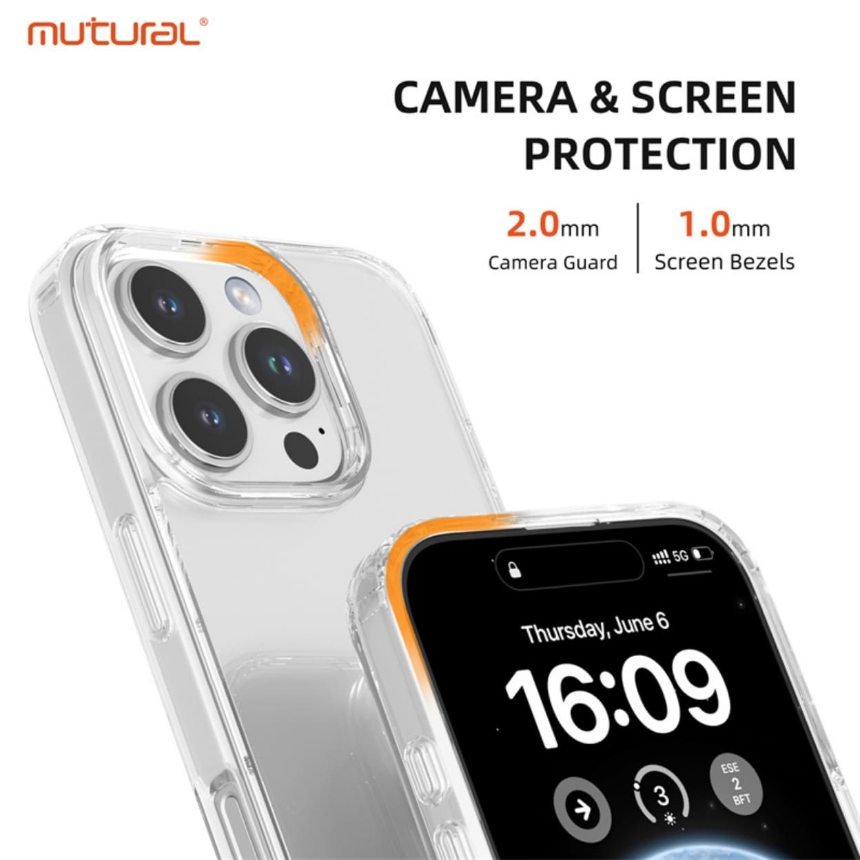 Ốp Lưng Trong Suốt MUTURAL ICE CLEAR CASE iPhone 16 Series
