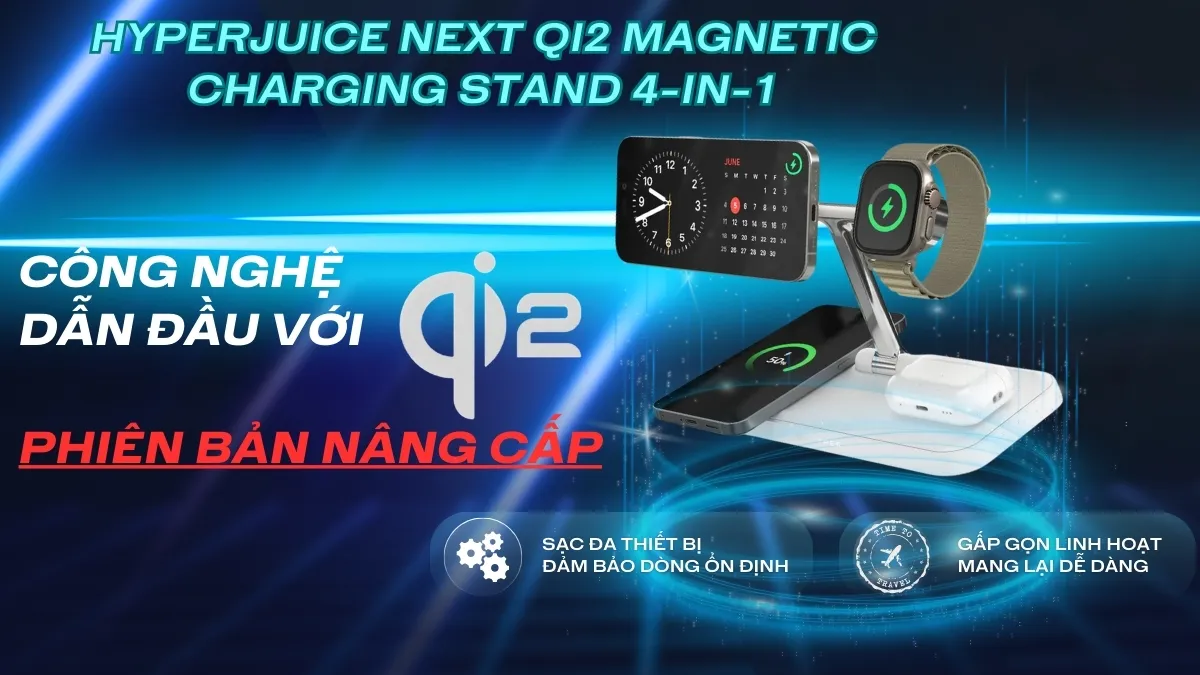 Bộ Sạc Không Dây HYPERJUICE NEXT QI2