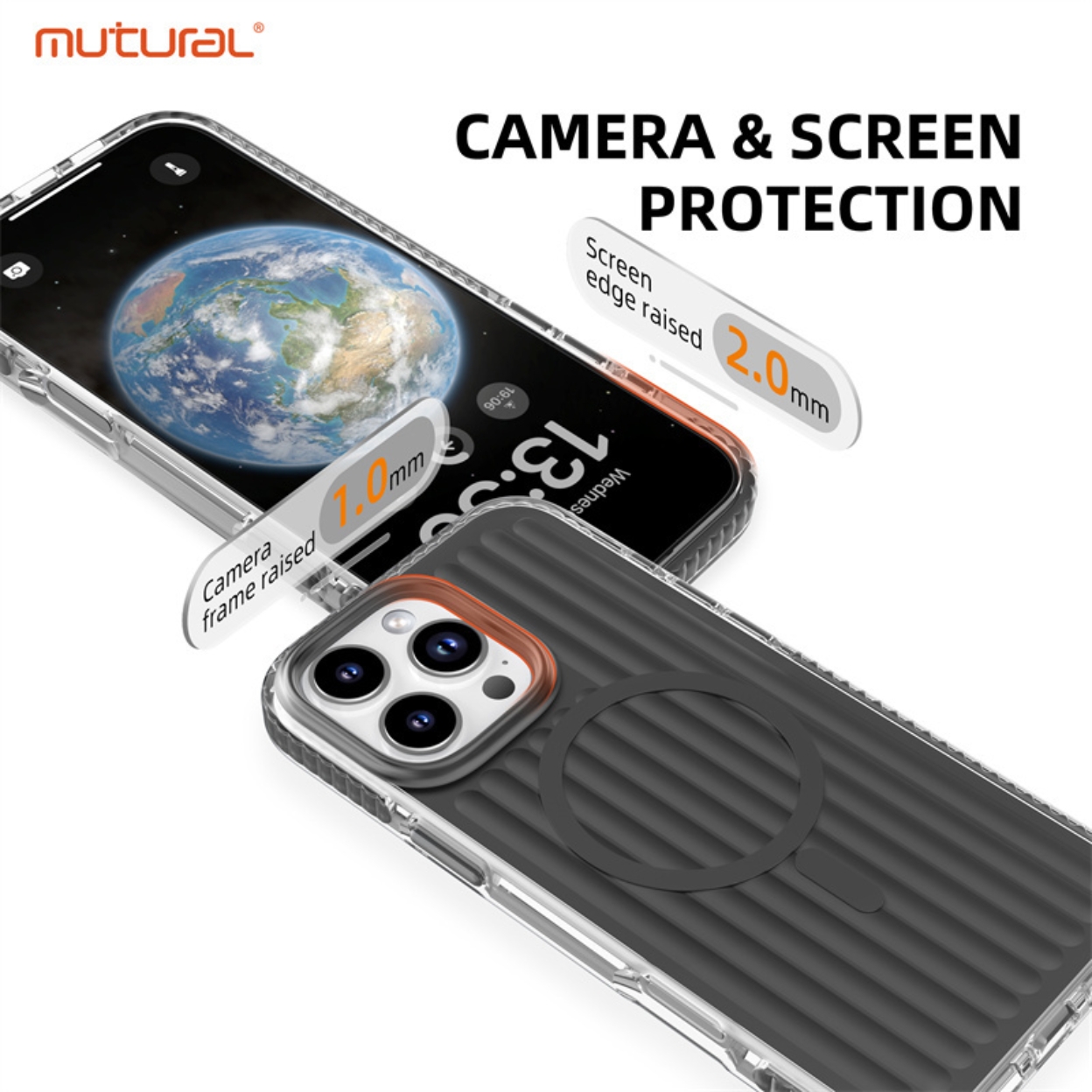 MUTURAL iPhone 16 Series Bumpy Solid Magsafe