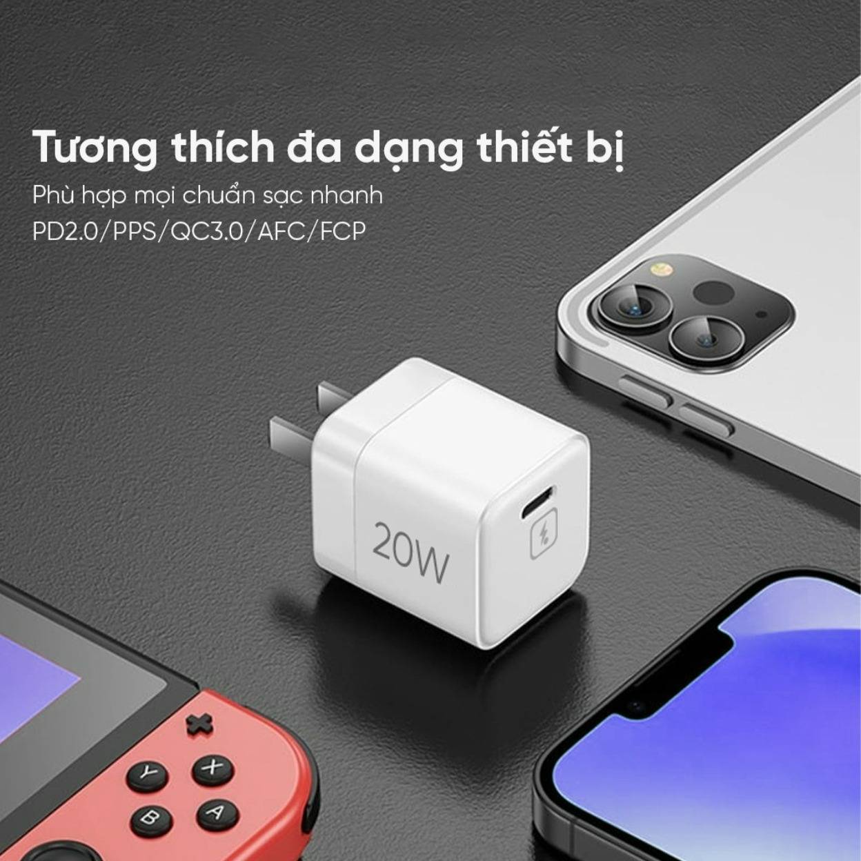 Bộ Sạc Củ Kèm Cáp Sạc DIPOSI PD20W