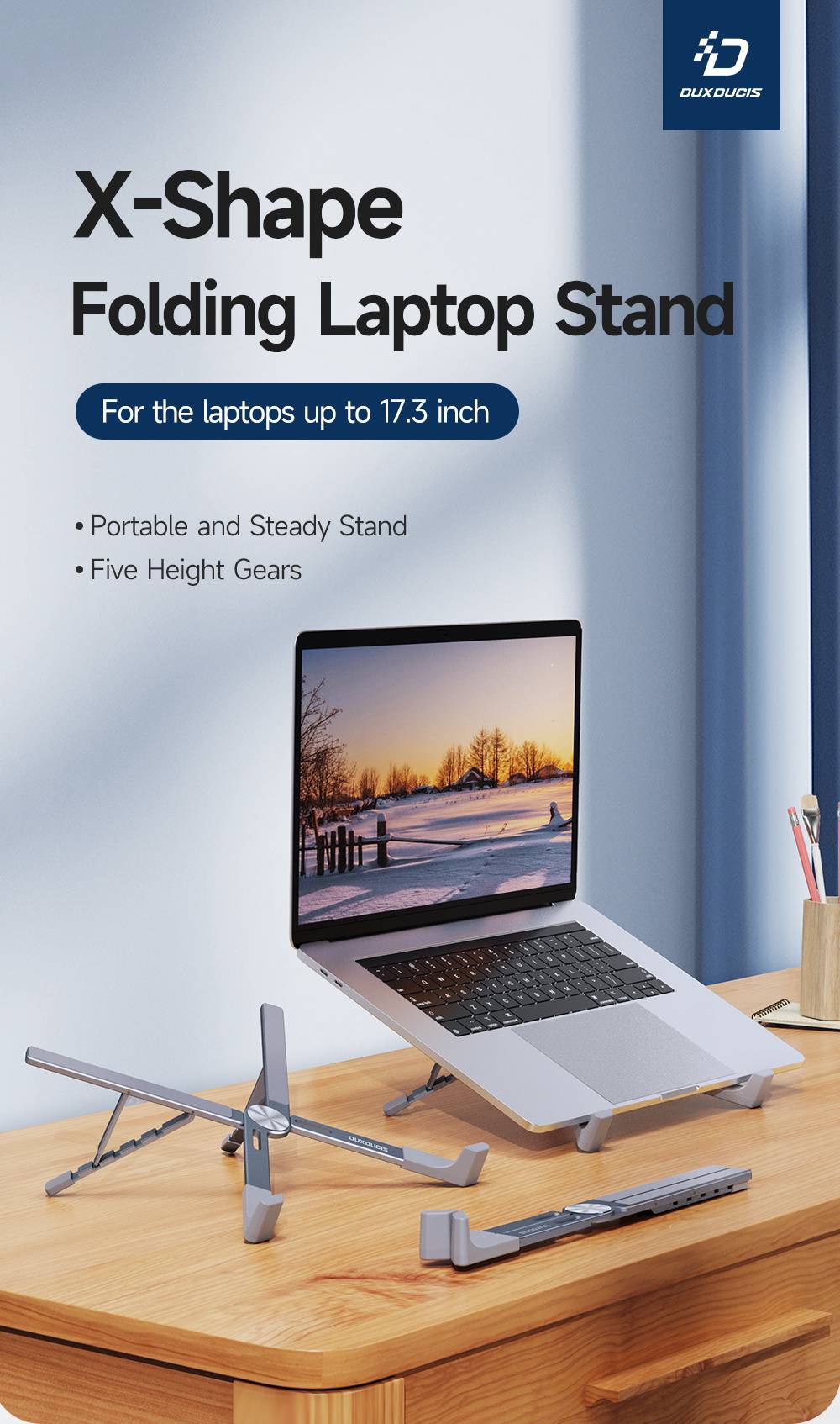 Giá Đỡ Laptop X-Shape Gấp Gọn Chống Mỏi Cổ Vai