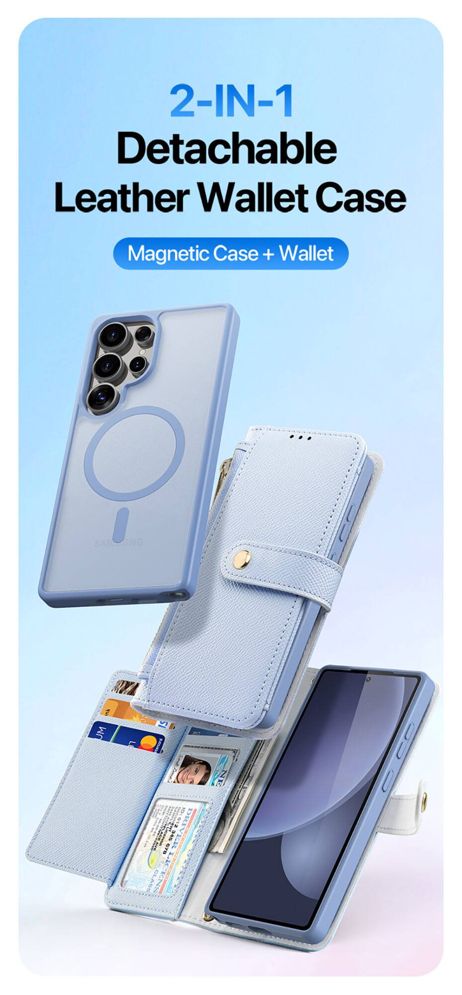 Ốp Lưng Dux Ducis Samsung Galaxy S25 Ultra Kiêm Ví Da Từ Tính LAWA Series