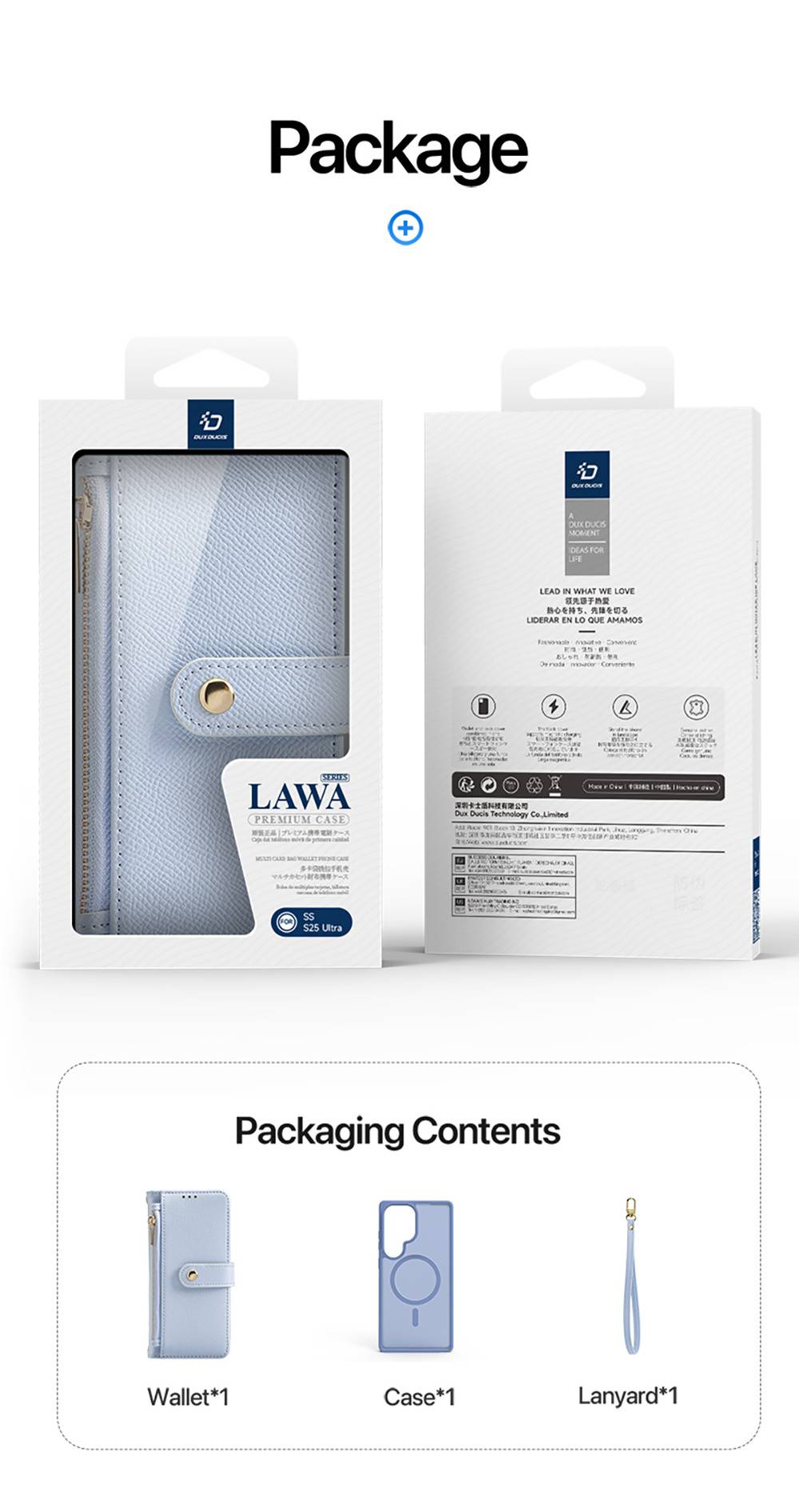 Ốp Lưng Dux Ducis Samsung Galaxy S25 Ultra Kiêm Ví Da Từ Tính LAWA Series