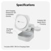 Bộ Sạc Không Dây HyperJuice Qi2 3 in 1 Magnetic Charging Stand - HJ3320WHGL