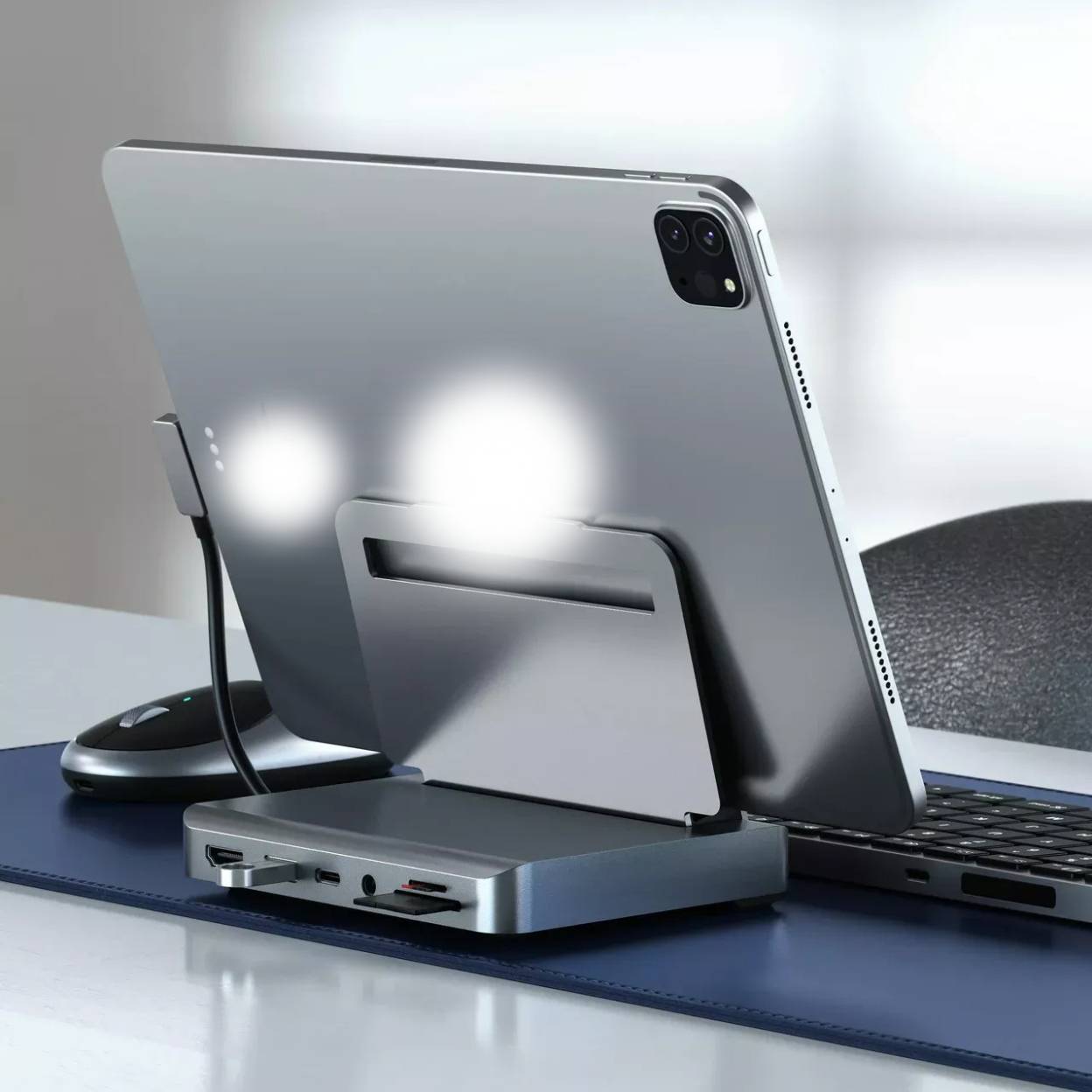 Đế Nhôm Kiêm Hub Chuyển Đổi Satechi 6-in-1 HDMI 4K/60Hz USB-C Cho iPad Pro – ST-TCSHIPM