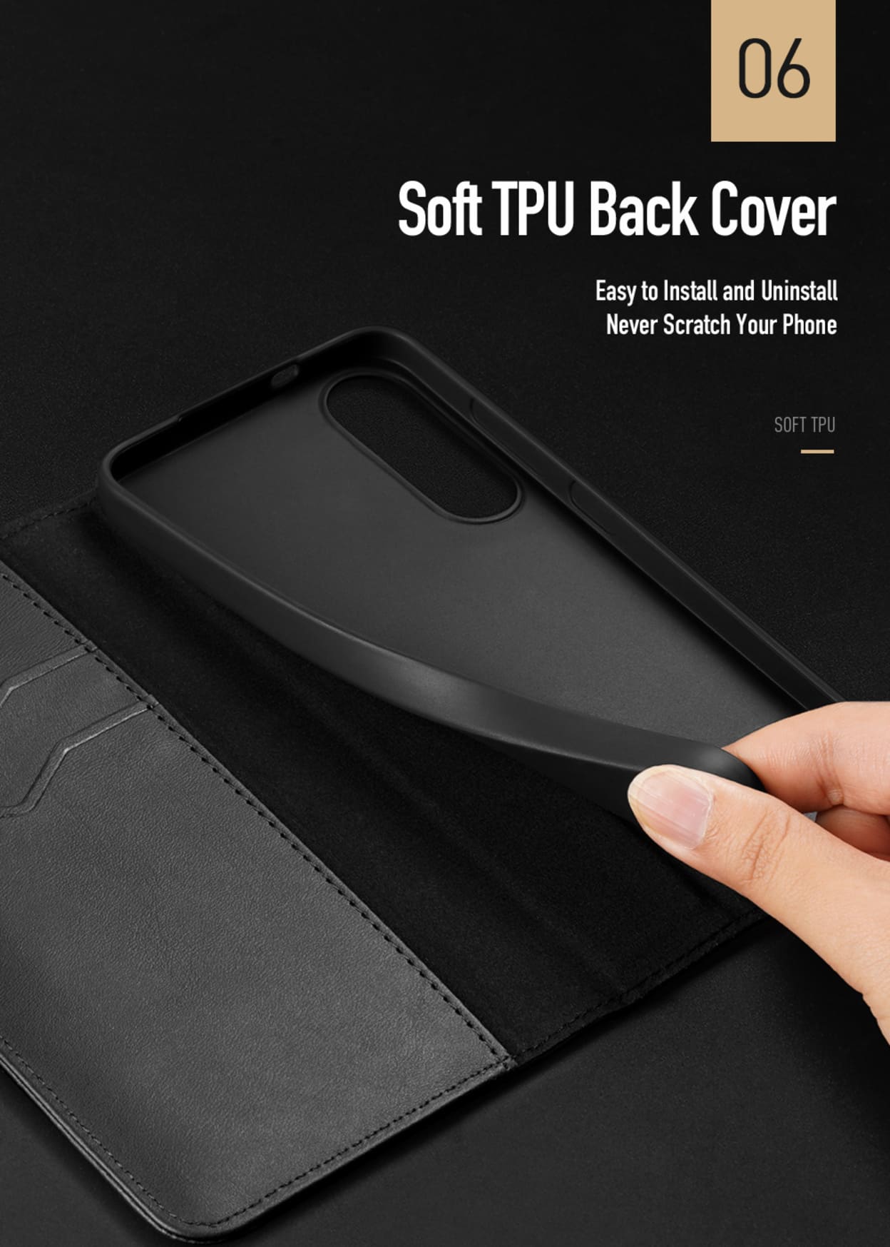 Bao da Dux Ducis Samsung Galaxy S25 Edge Hivo Series leather wallet case ví đựng thẻ