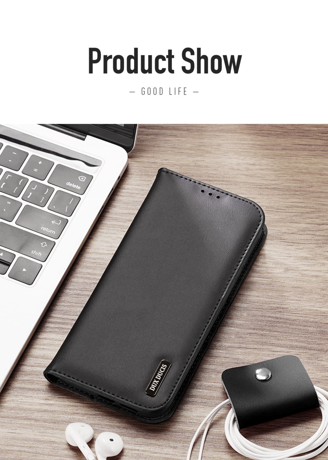 Bao da Dux Ducis Samsung Galaxy S25 Edge Hivo Series leather wallet case ví đựng thẻ