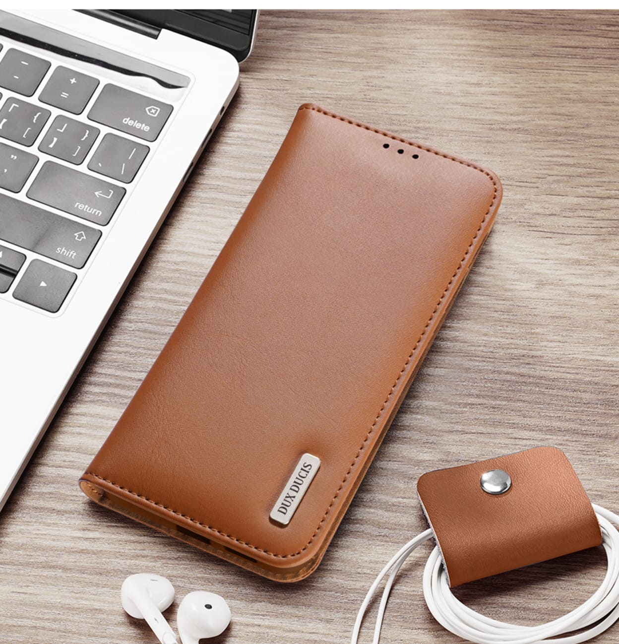 Bao da Dux Ducis Samsung Galaxy S25 Edge Hivo Series leather wallet case ví đựng thẻ