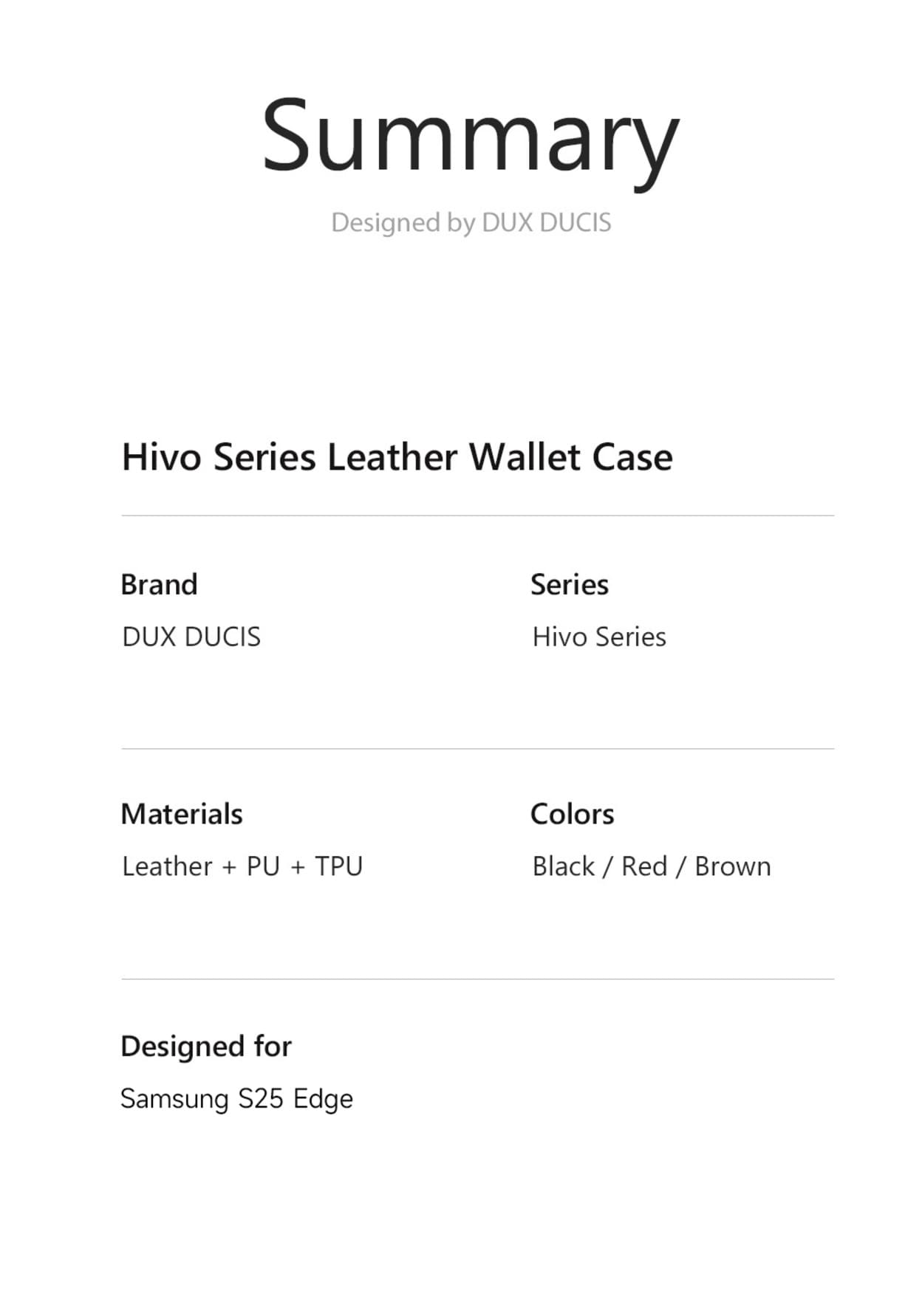 Bao da Dux Ducis Samsung Galaxy S25 Edge Hivo Series leather wallet case ví đựng thẻ