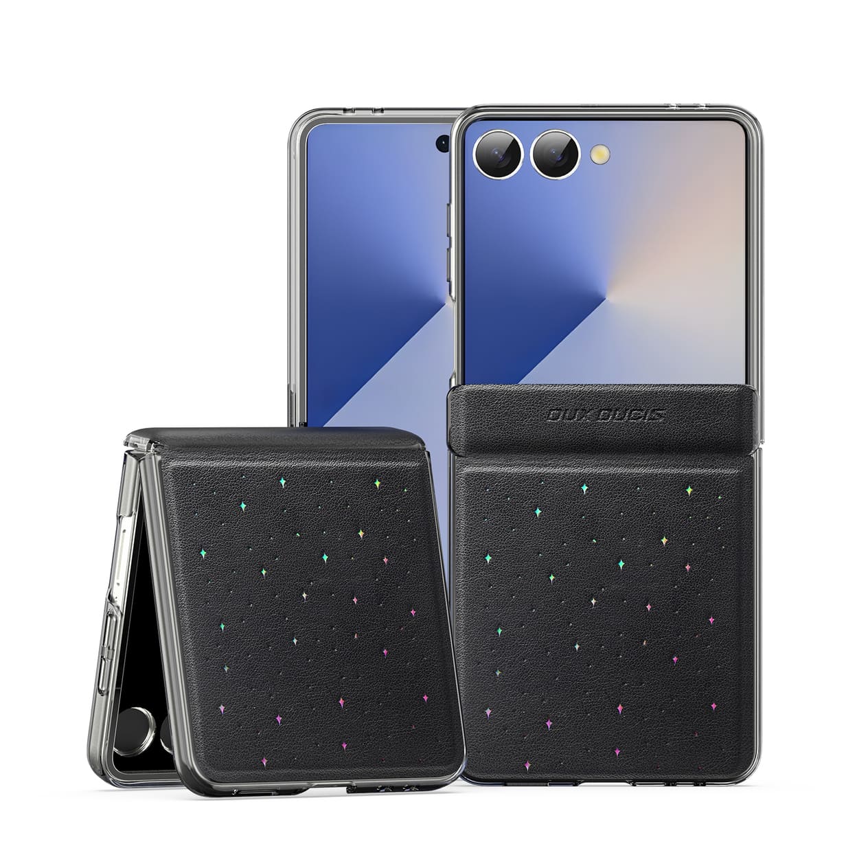 Ốp lưng Samsung Z Flip7 Dux Ducis STEX da PU ánh sao từ tính