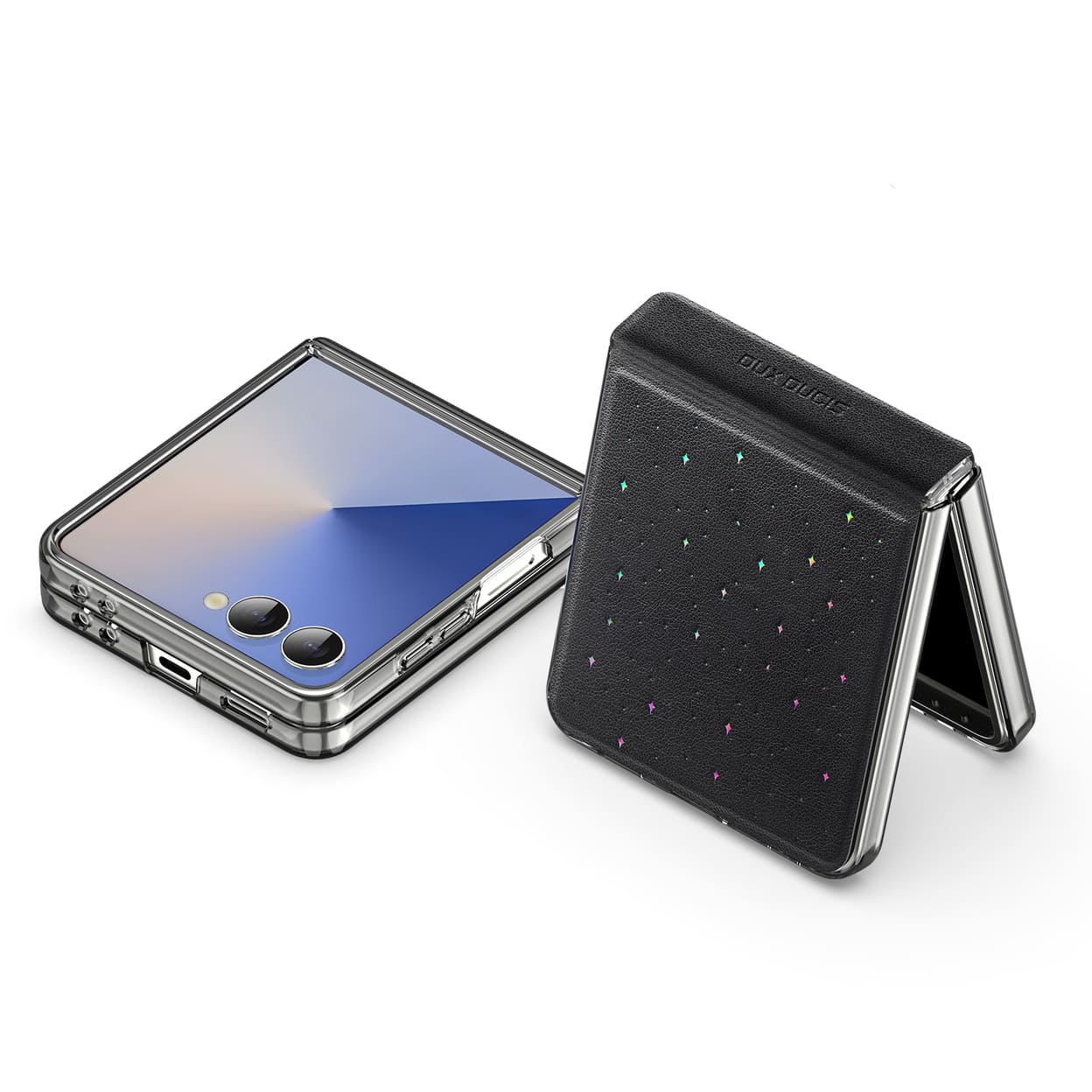 Ốp lưng Samsung Z Flip7 Dux Ducis STEX da PU ánh sao từ tính
