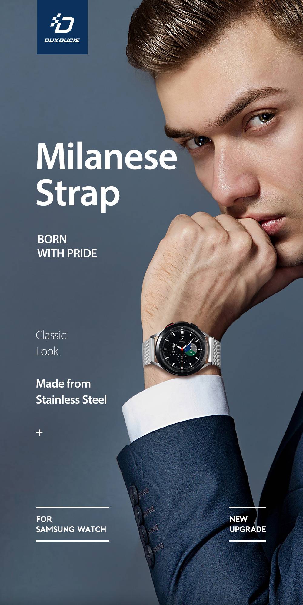 Dây đeo thép Milanese Dux Ducis cho Samsung Galaxy Watch