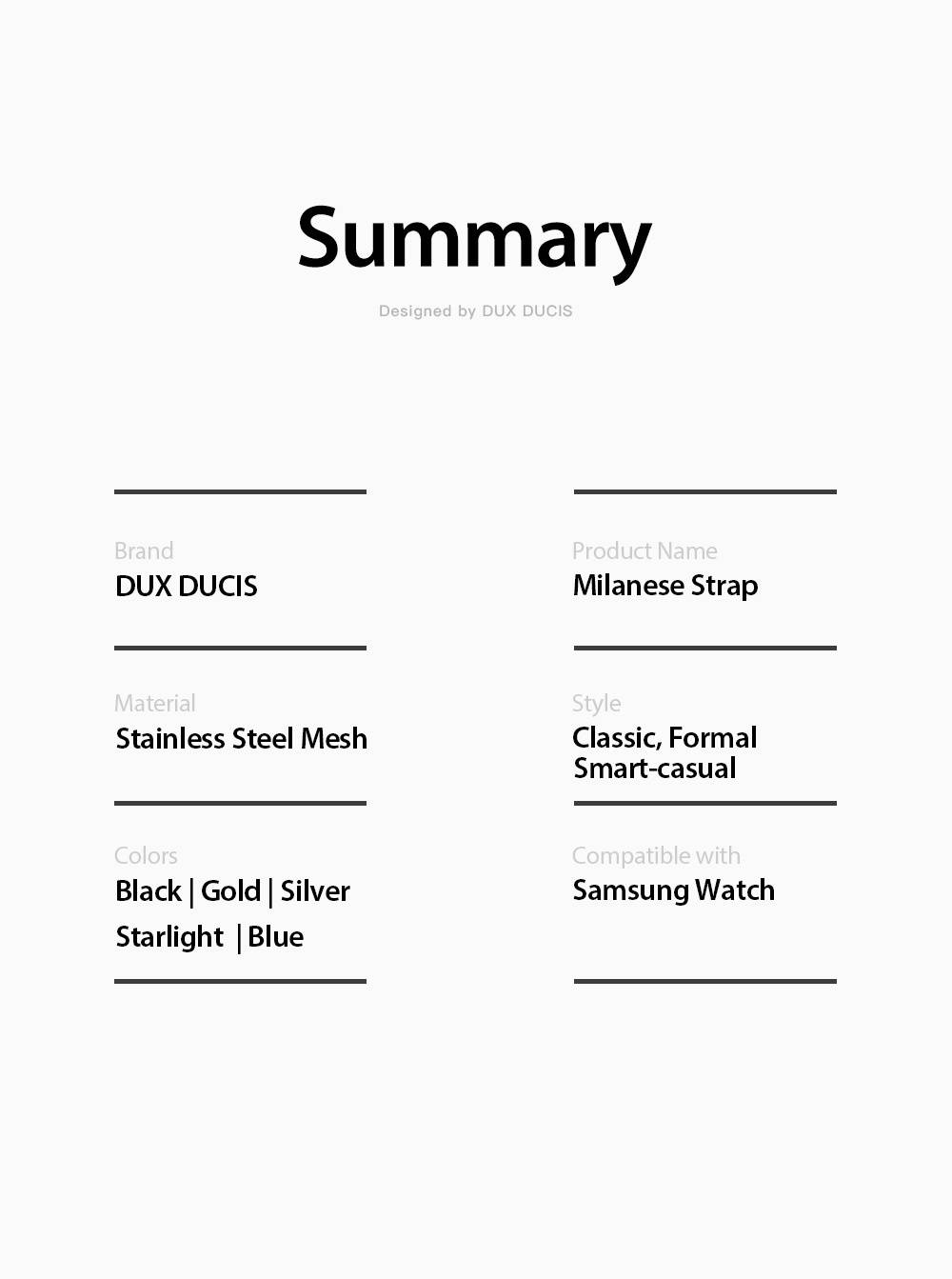 Dây đeo thép Milanese Dux Ducis cho Samsung Galaxy Watch