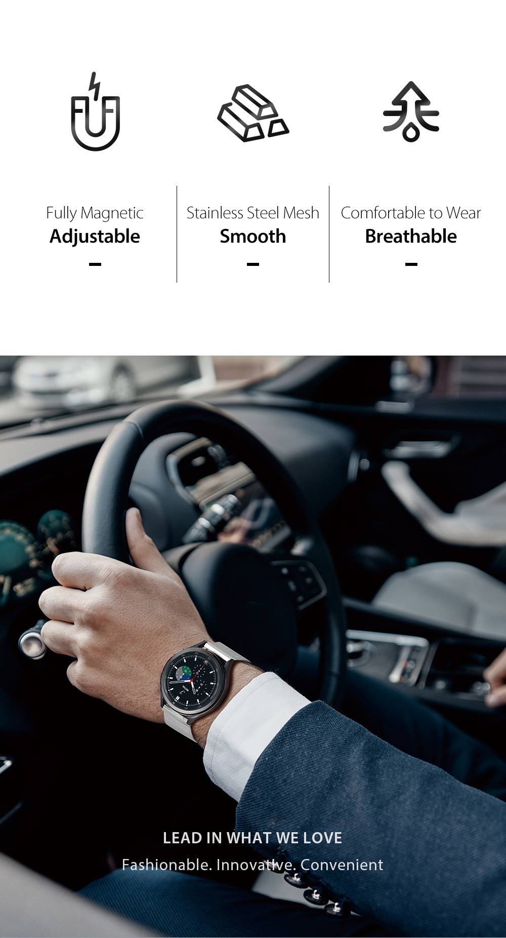 Dây đeo thép Milanese Dux Ducis cho Samsung Galaxy Watch