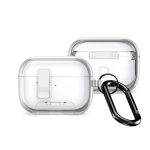 Ốp Trong Suốt cho AirPods Pro 2, Dux Ducis PECR, Kiêm Giá Đỡ Điện Thoại, Chống Sốc, Khóa Bảo Vệ Nắp