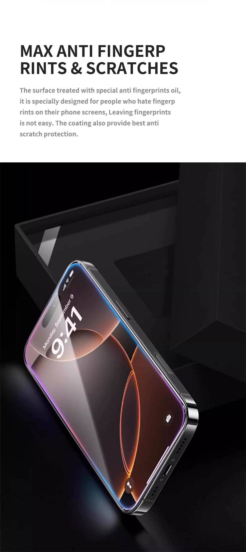 Kính cường lực Mipow Kingbull Ultra Clear cho iPhone 17 Pro Max 17 Pro không viền