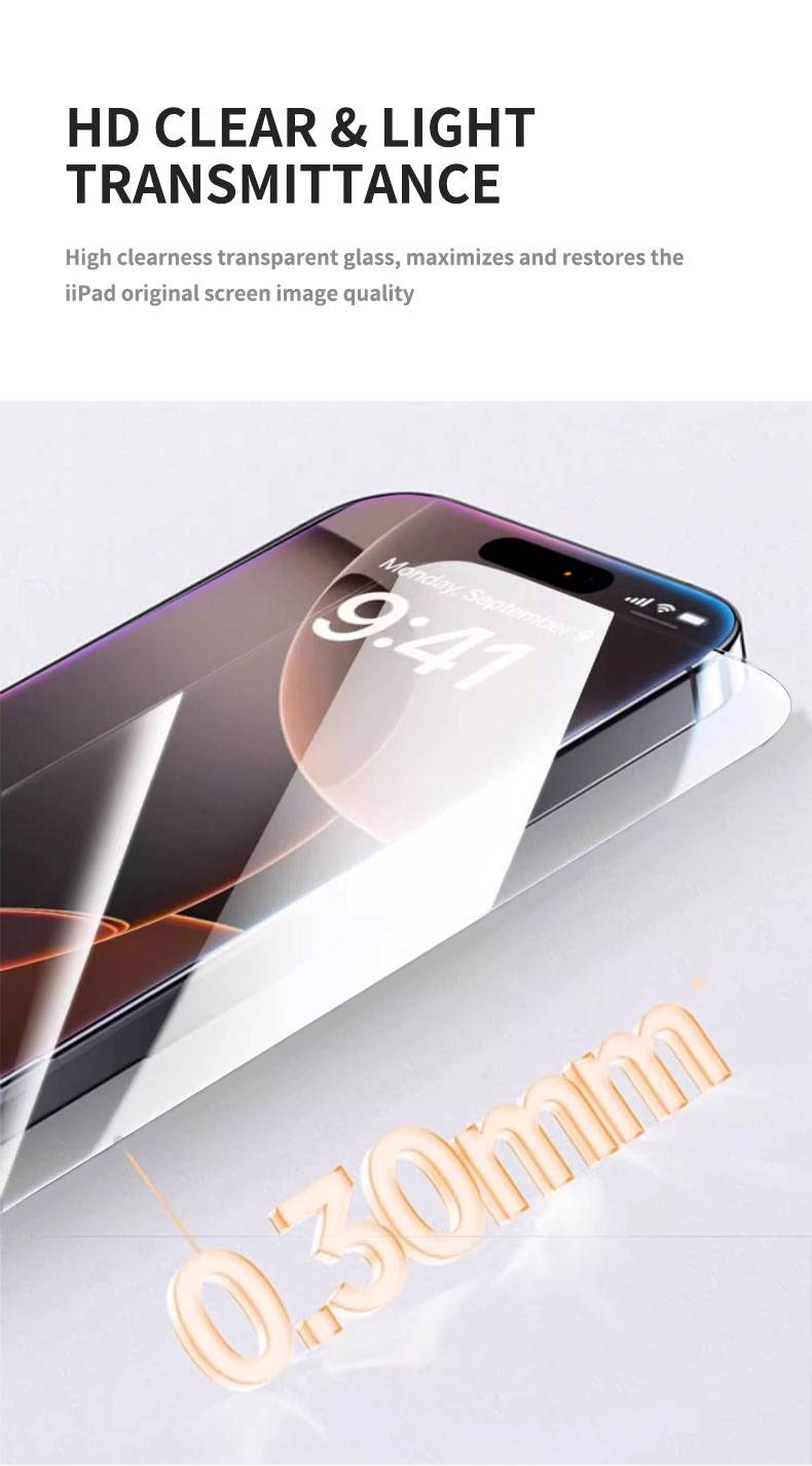 Kính cường lực Mipow Kingbull Ultra Clear cho iPhone 17 Pro Max 17 Pro không viền