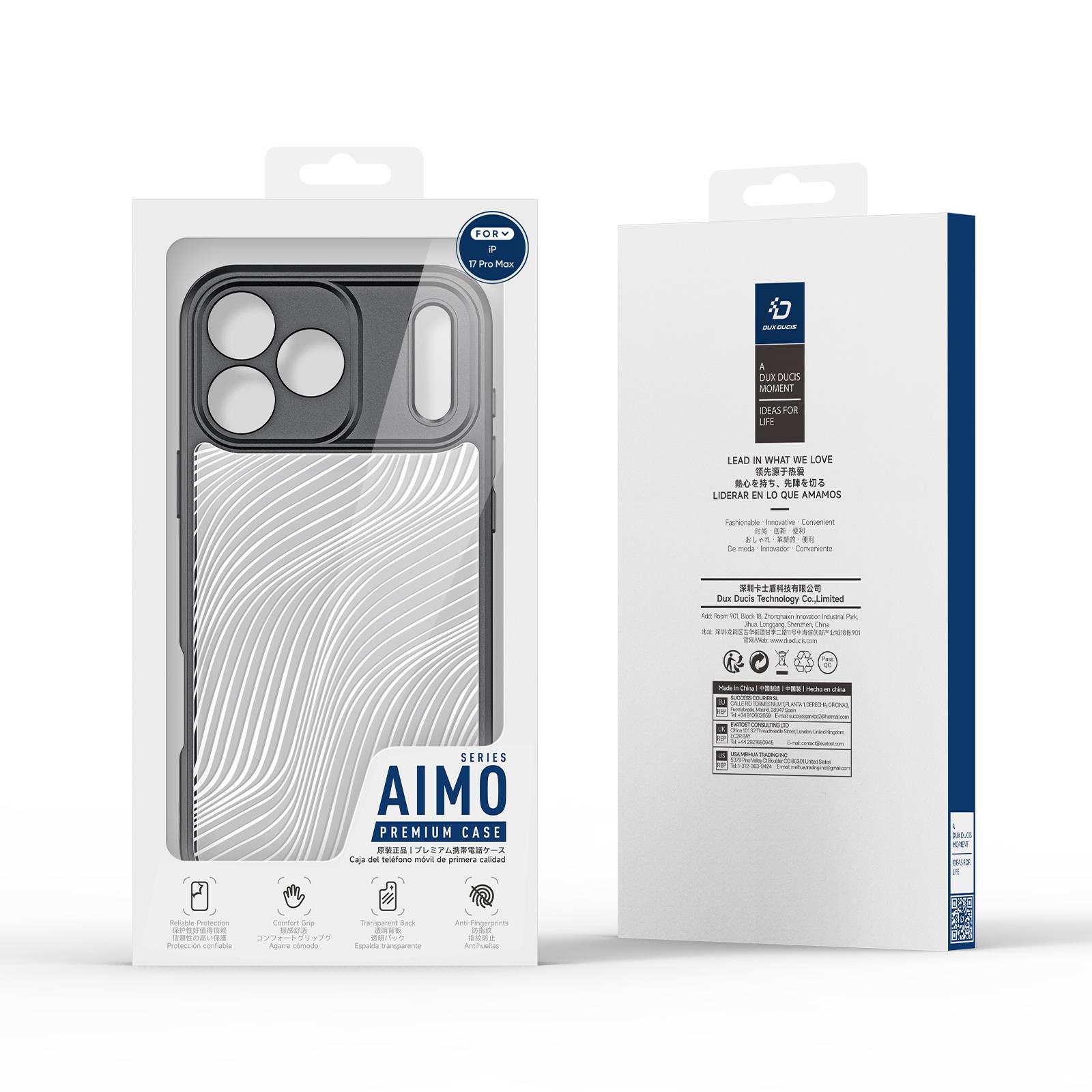 Ốp lưng Dux Ducis AIMO Series cho iPhone 17 / 17 Air / 17 Pro / 17 Pro Max – chống sốc, chống vân tay, chống ố vàng