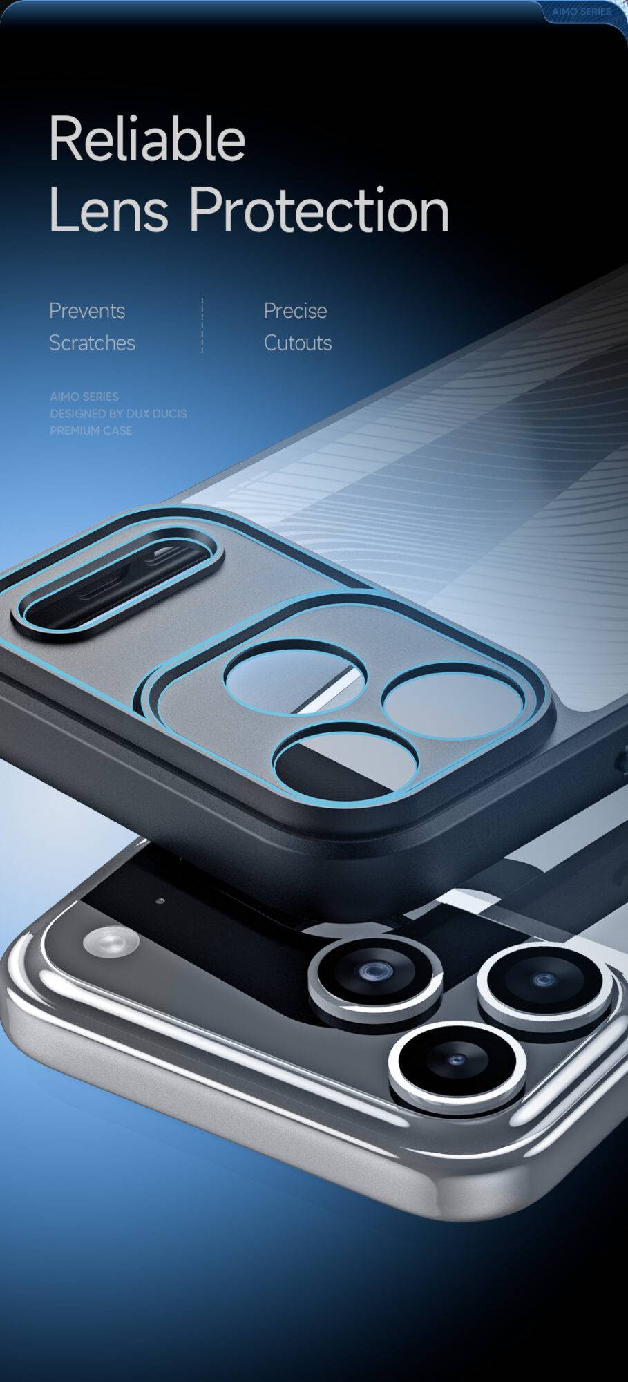Ốp lưng Dux Ducis AIMO Series cho iPhone 17 / 17 Air / 17 Pro / 17 Pro Max – chống sốc, chống vân tay, chống ố vàng