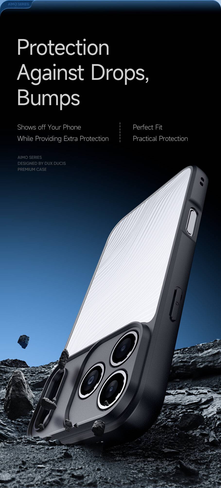 Ốp lưng Dux Ducis AIMO Series cho iPhone 17 / 17 Air / 17 Pro / 17 Pro Max – chống sốc, chống vân tay, chống ố vàng