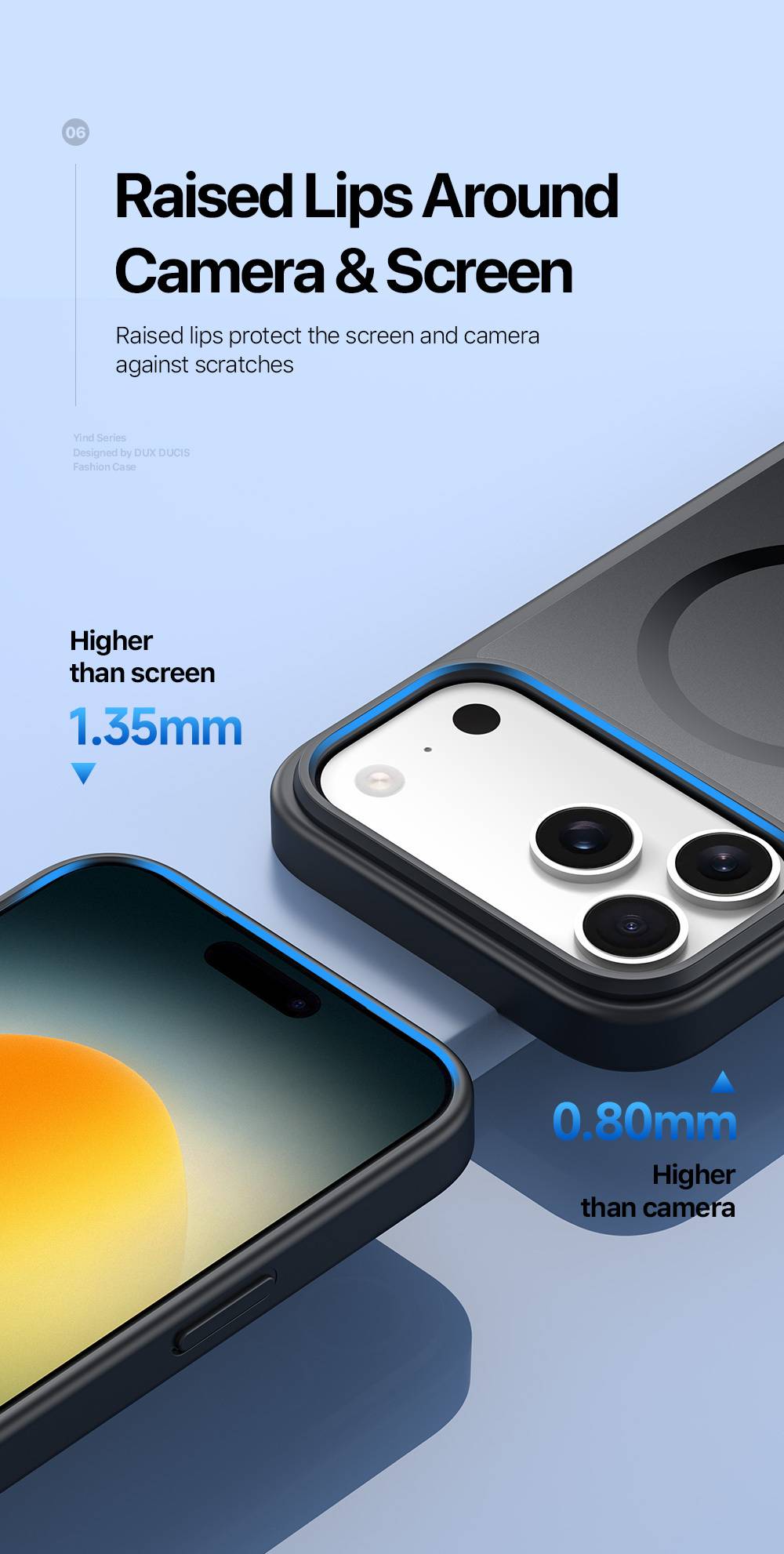 Ốp lưng iPhone 17 Series Magnetic Dux Ducis YIND chống vân tay, chống sốc, viền nhô bảo vệ camera