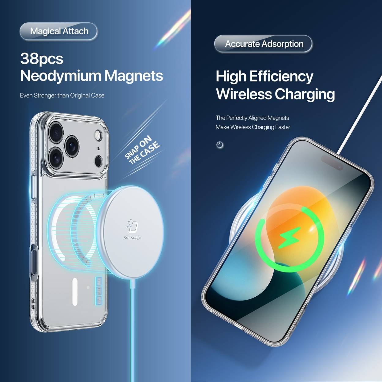 Ốp lưng trong suốt Magnetic Dux Ducis Clin Mag cho iPhone 17 Pro Max / 17 Pro / 17 Air / 17