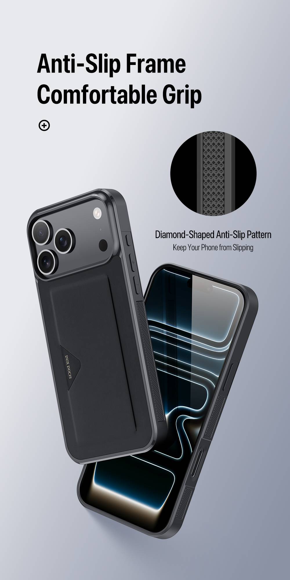 Ốp lưng Dux Ducis Pocard iPhone 17 kiêm ví thẻ
