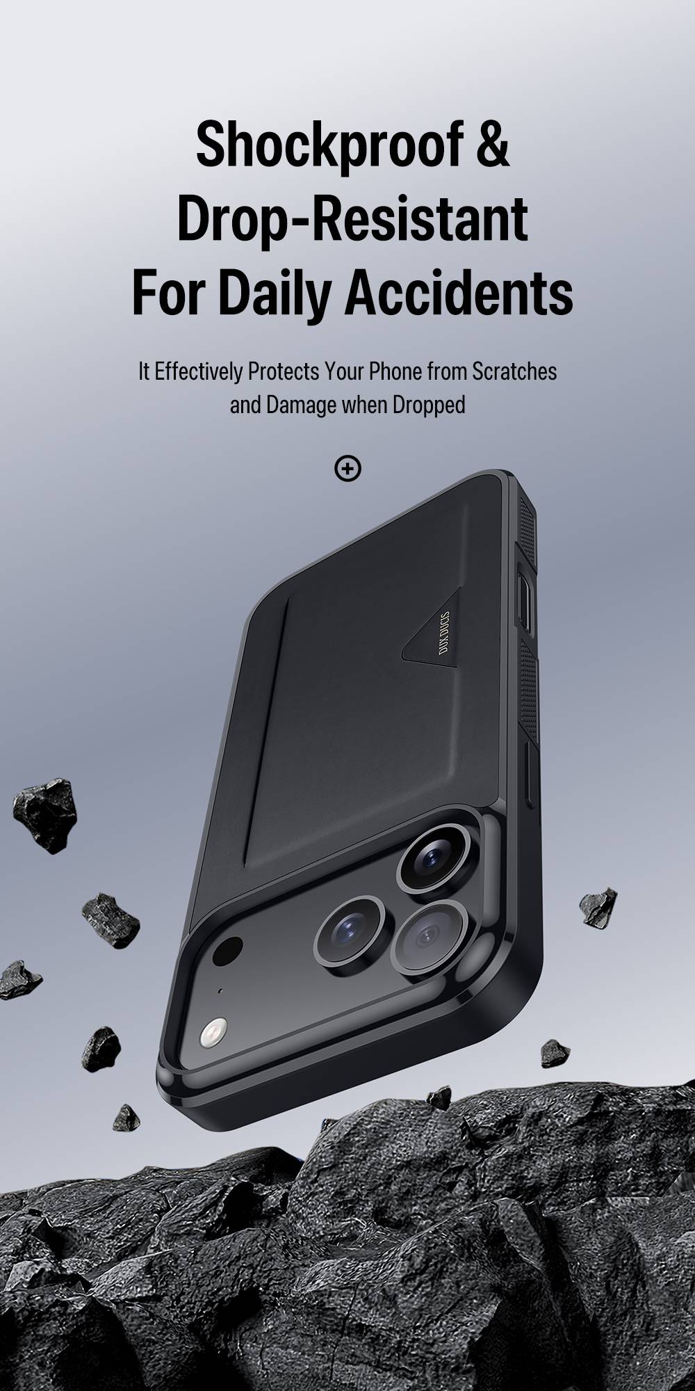 Ốp lưng Dux Ducis Pocard iPhone 17 kiêm ví thẻ