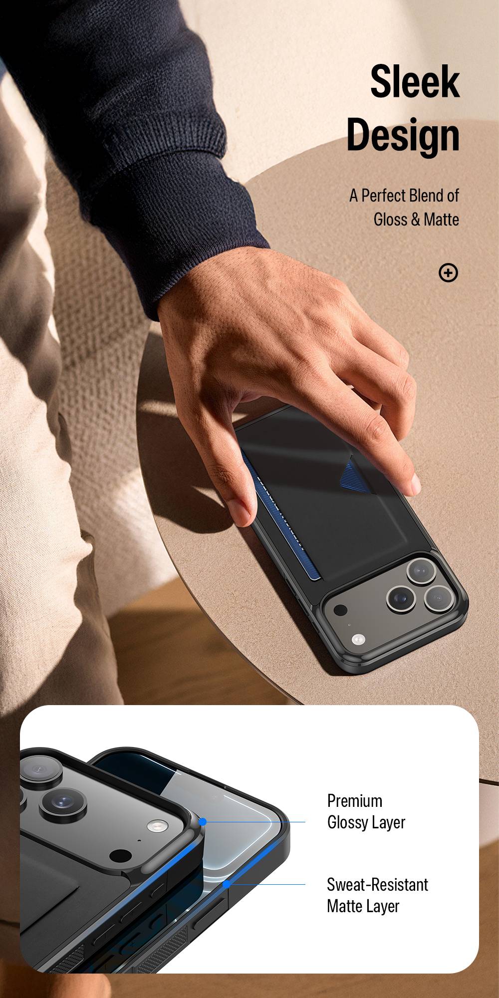 Ốp lưng Dux Ducis Pocard iPhone 17 kiêm ví thẻ