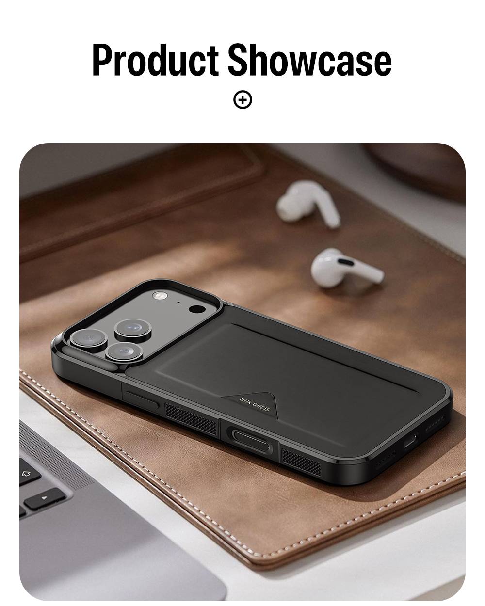 Ốp lưng Dux Ducis Pocard iPhone 17 kiêm ví thẻ
