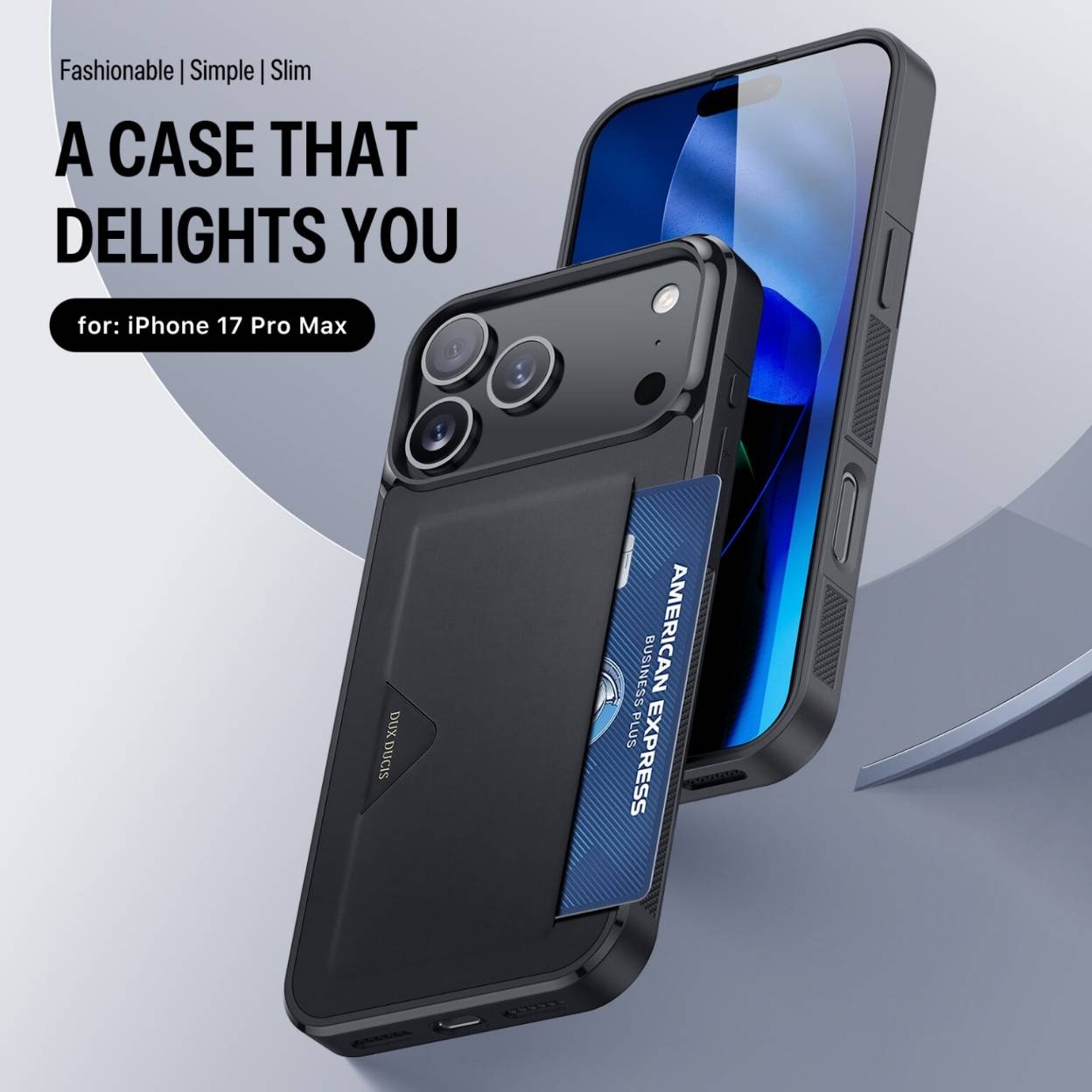 Ốp lưng Dux Ducis Pocard iPhone 17 kiêm ví thẻ