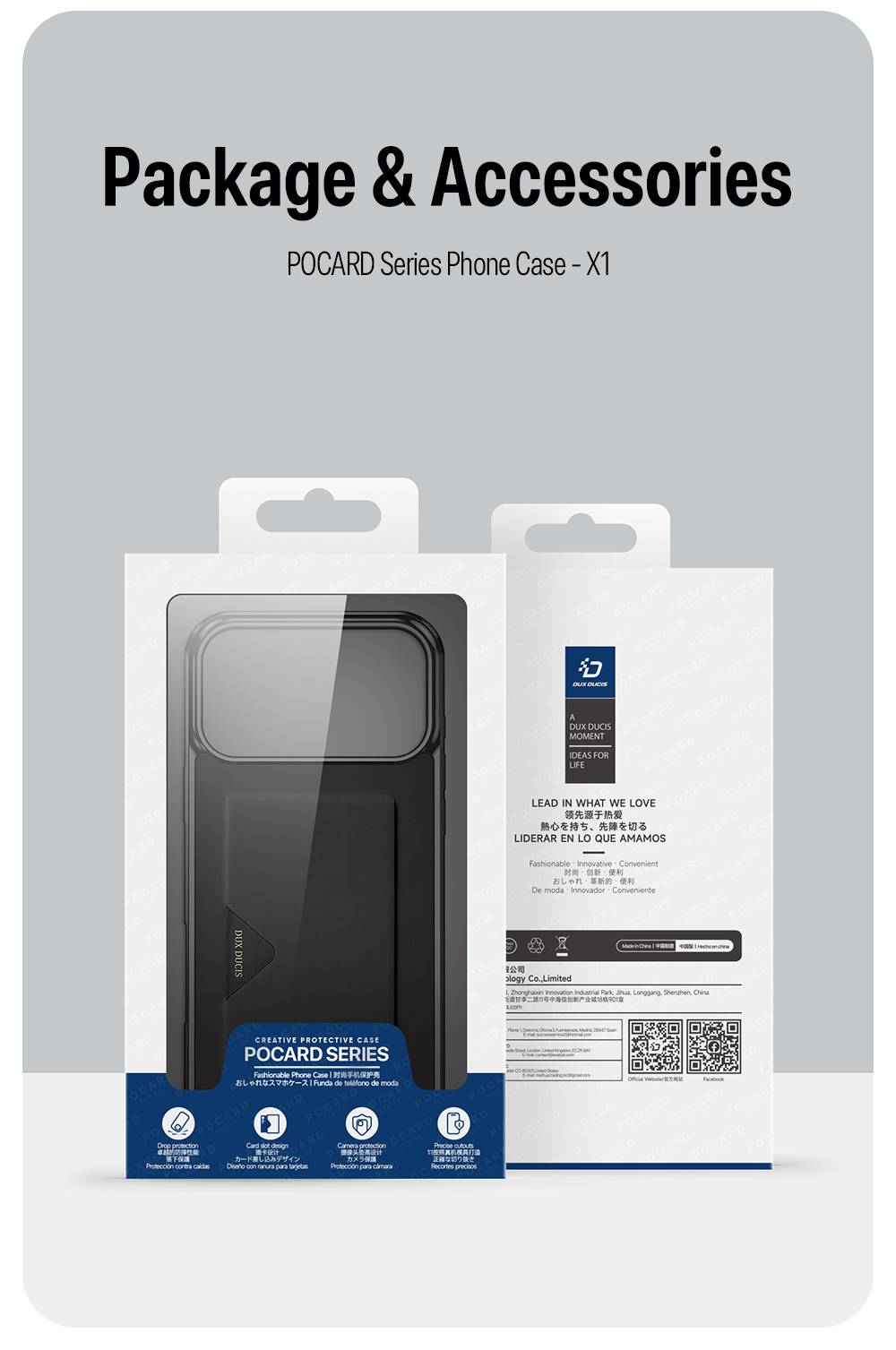 Ốp lưng Dux Ducis Pocard iPhone 17 kiêm ví thẻ
