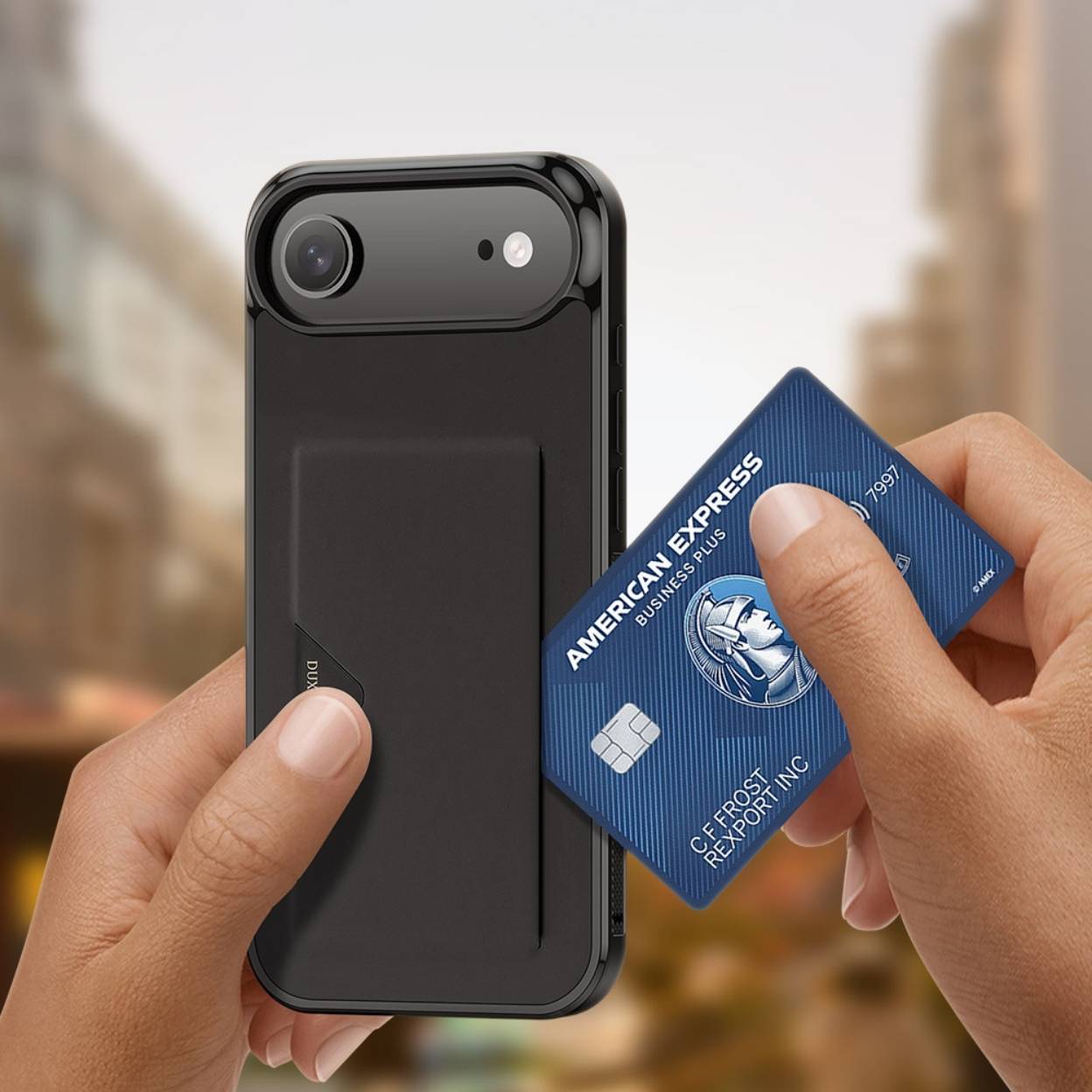 Ốp lưng Dux Ducis Pocard iPhone 17 kiêm ví thẻ