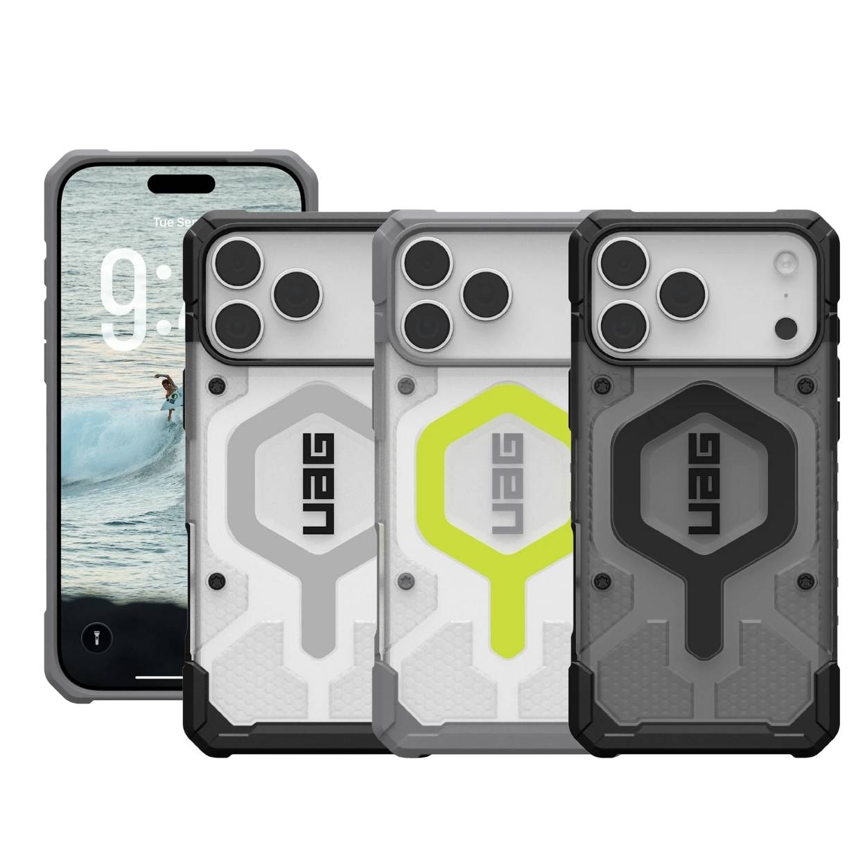 Ốp lưng UAG Pathfinder Clear Magnetic cho iPhone 17 Pro Max/17 Pro, chống sốc MIL-SPEC, tương thích MagSafe