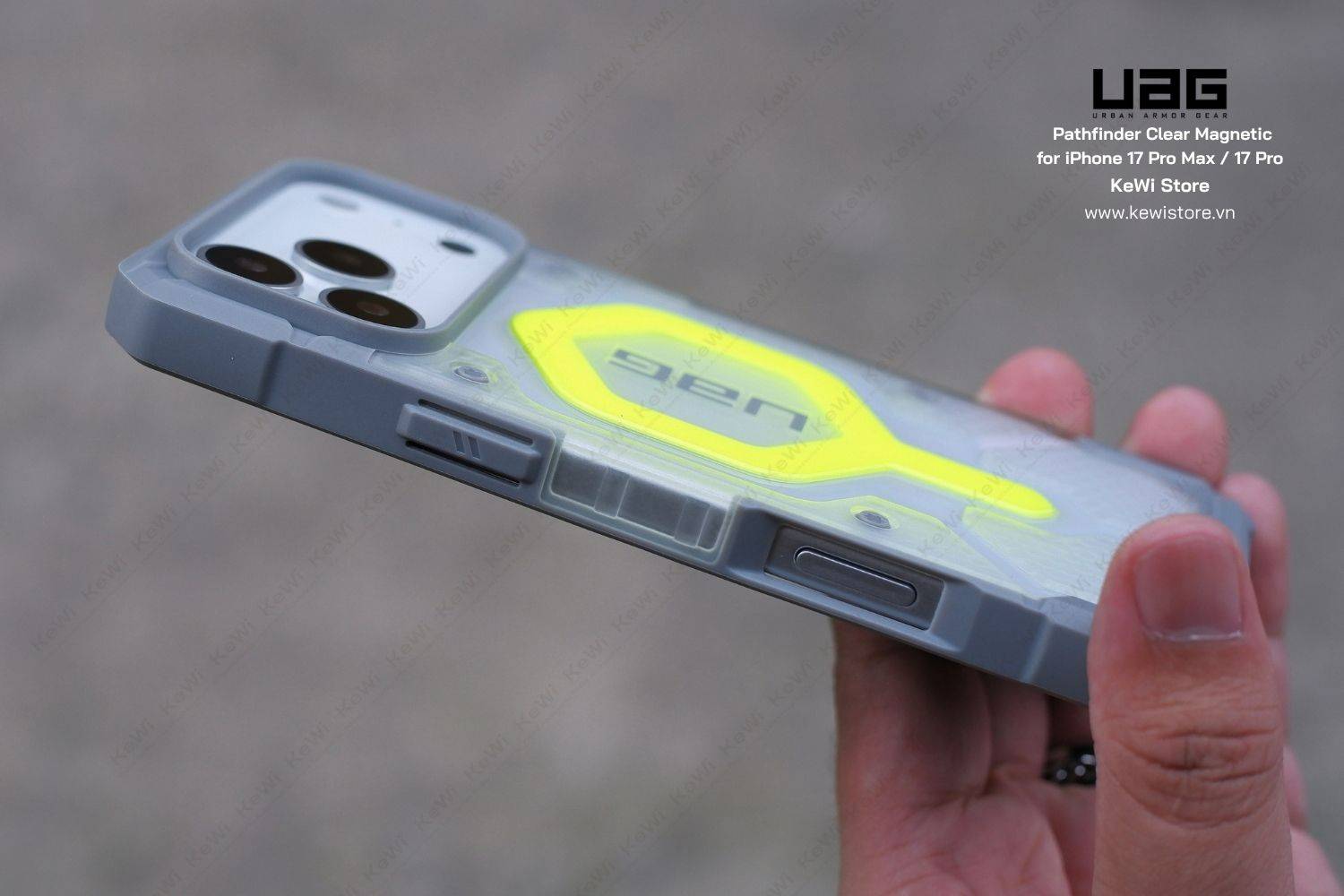 Ốp lưng UAG Pathfinder Clear Magnetic cho iPhone 17 Pro Max/17 Pro, chống sốc MIL-SPEC, tương thích MagSafe
