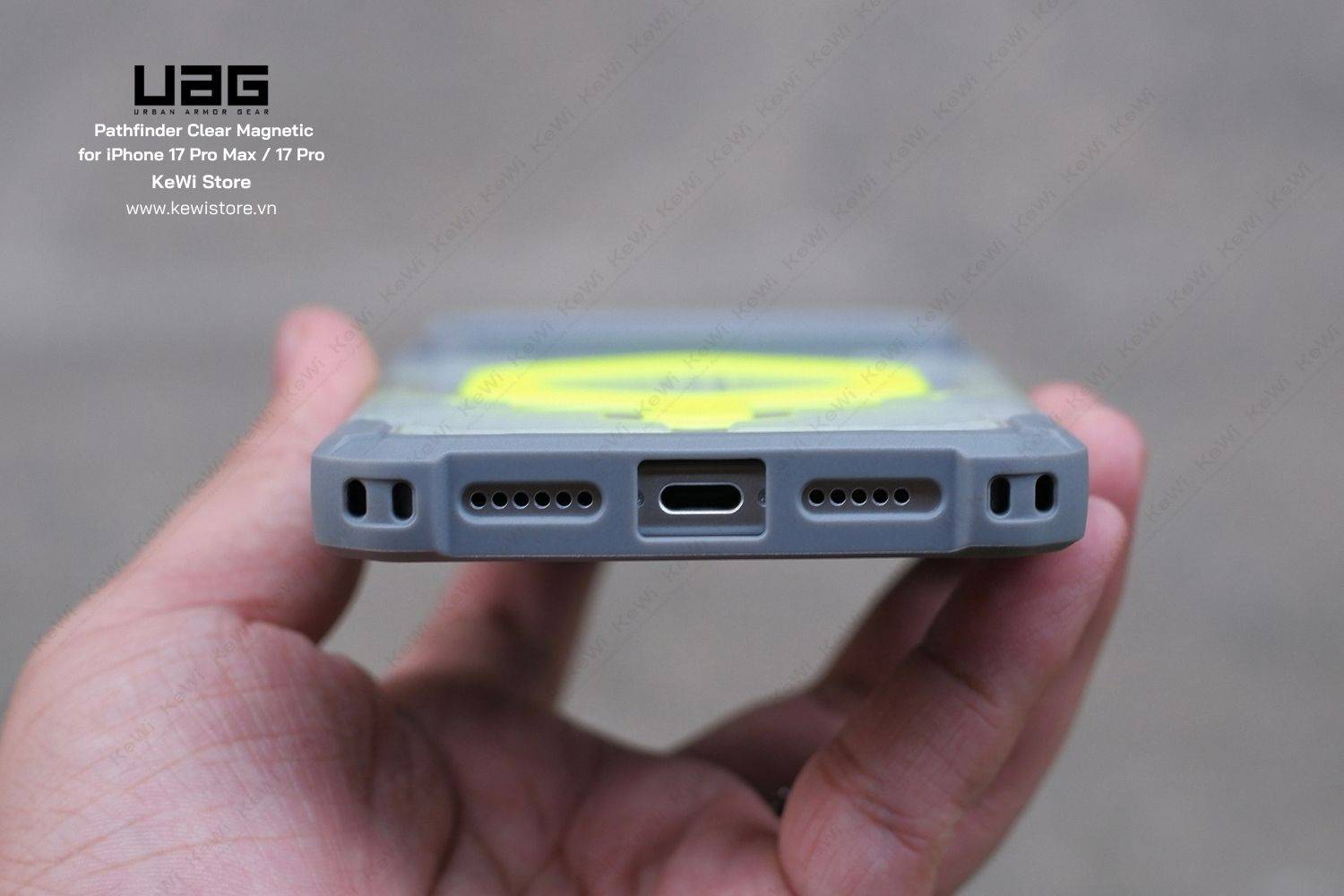 Ốp lưng UAG Pathfinder Clear Magnetic cho iPhone 17 Pro Max/17 Pro, chống sốc MIL-SPEC, tương thích MagSafe