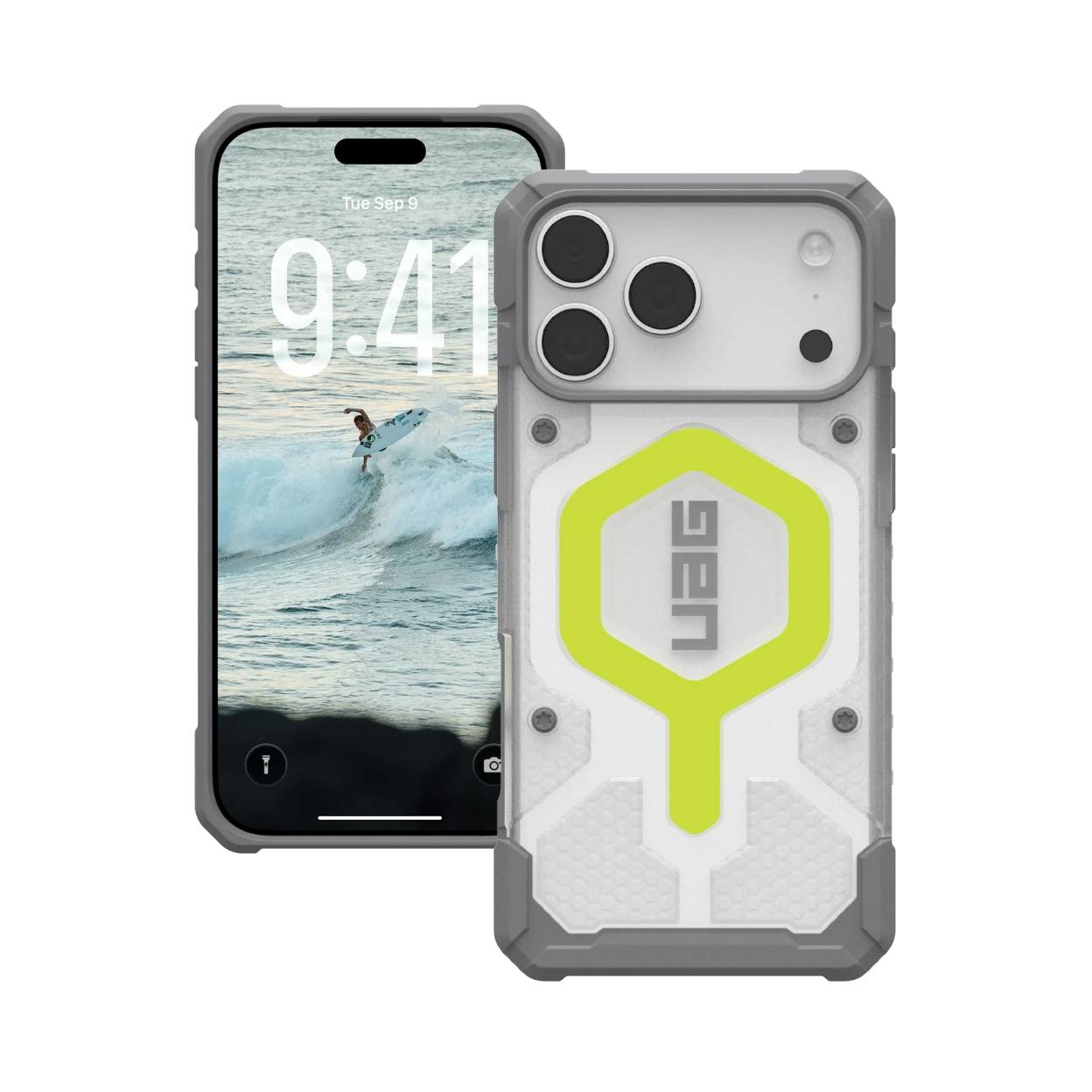 Ốp lưng UAG Pathfinder Clear Magnetic cho iPhone 17 Pro Max/17 Pro, chống sốc MIL-SPEC, tương thích MagSafe
