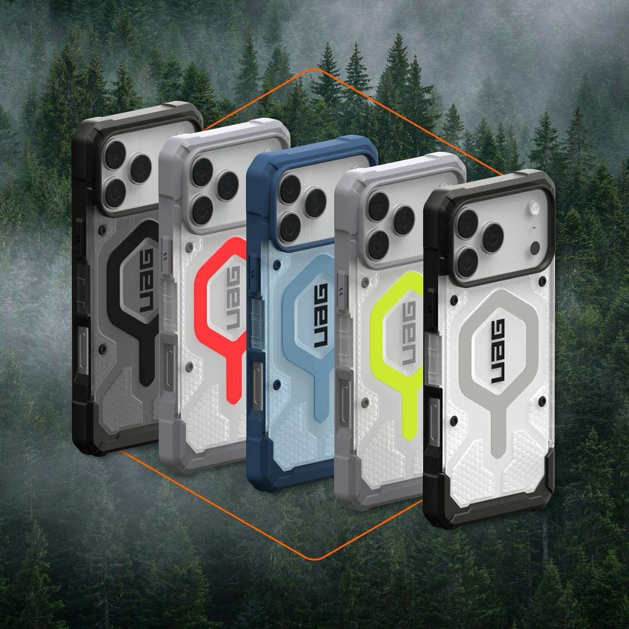 Ốp lưng UAG Pathfinder Clear Magnetic cho iPhone 17 Pro Max/17 Pro, chống sốc MIL-SPEC, tương thích MagSafe
