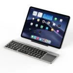 Bàn Phím Gấp Ba Cảm Ứng Không Dây OK Flip Series, Thiết Kế Tri-Fold Siêu Gọn, Kết Nối 3 Thiết Bị, Touchpad Thông Minh