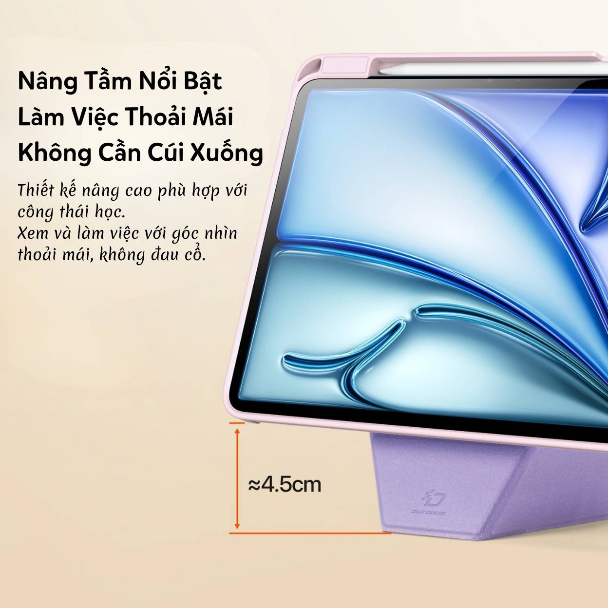Bao da Dux Ducis iPad VERS Series kiêm giá đỡ và khe đựng Apple Pencil