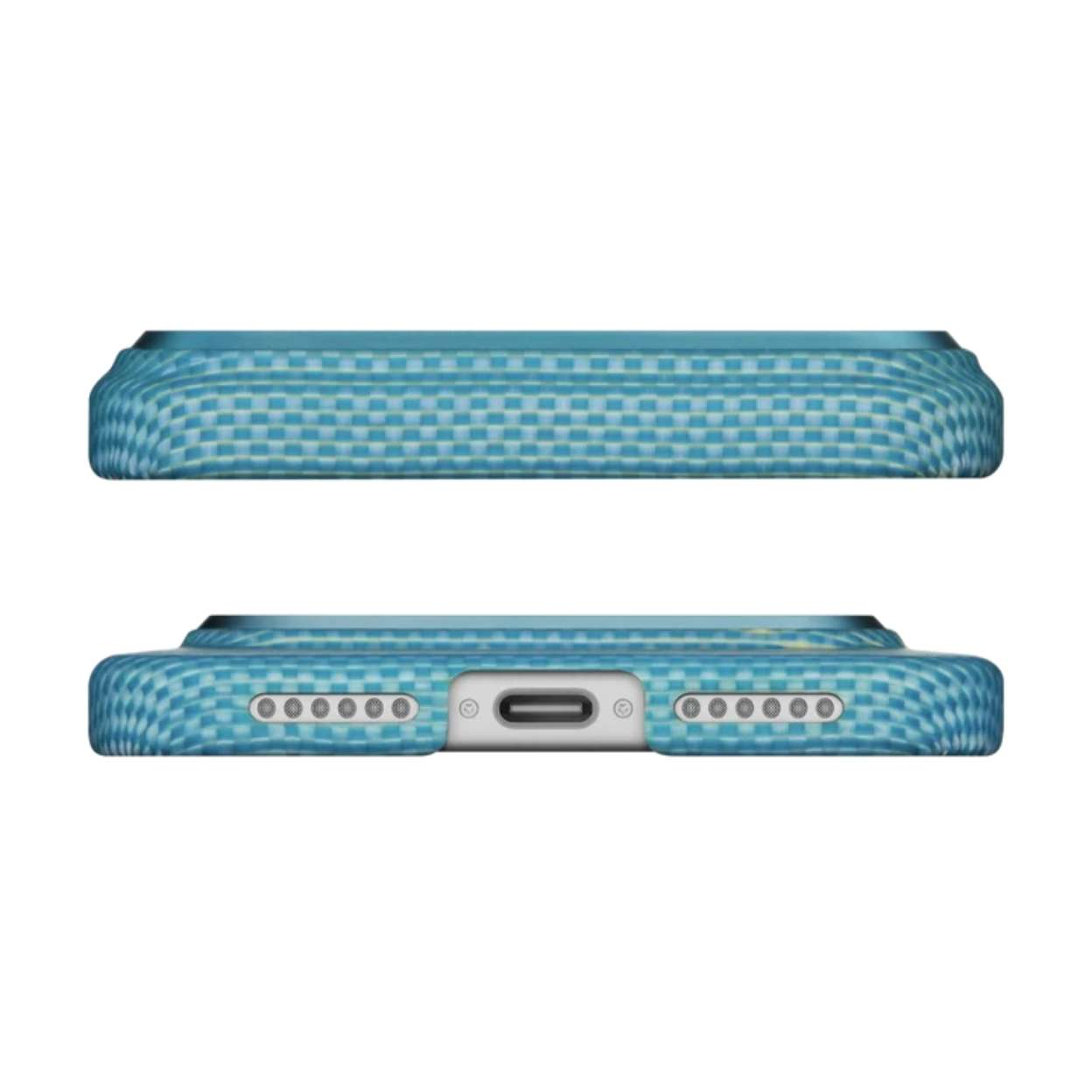 Ốp lưng Pitaka iPhone Air Ultra Slim với PitaTap, hỗ trợ MagSafe, hoàn thiện sợi aramid màu Gold và Blue