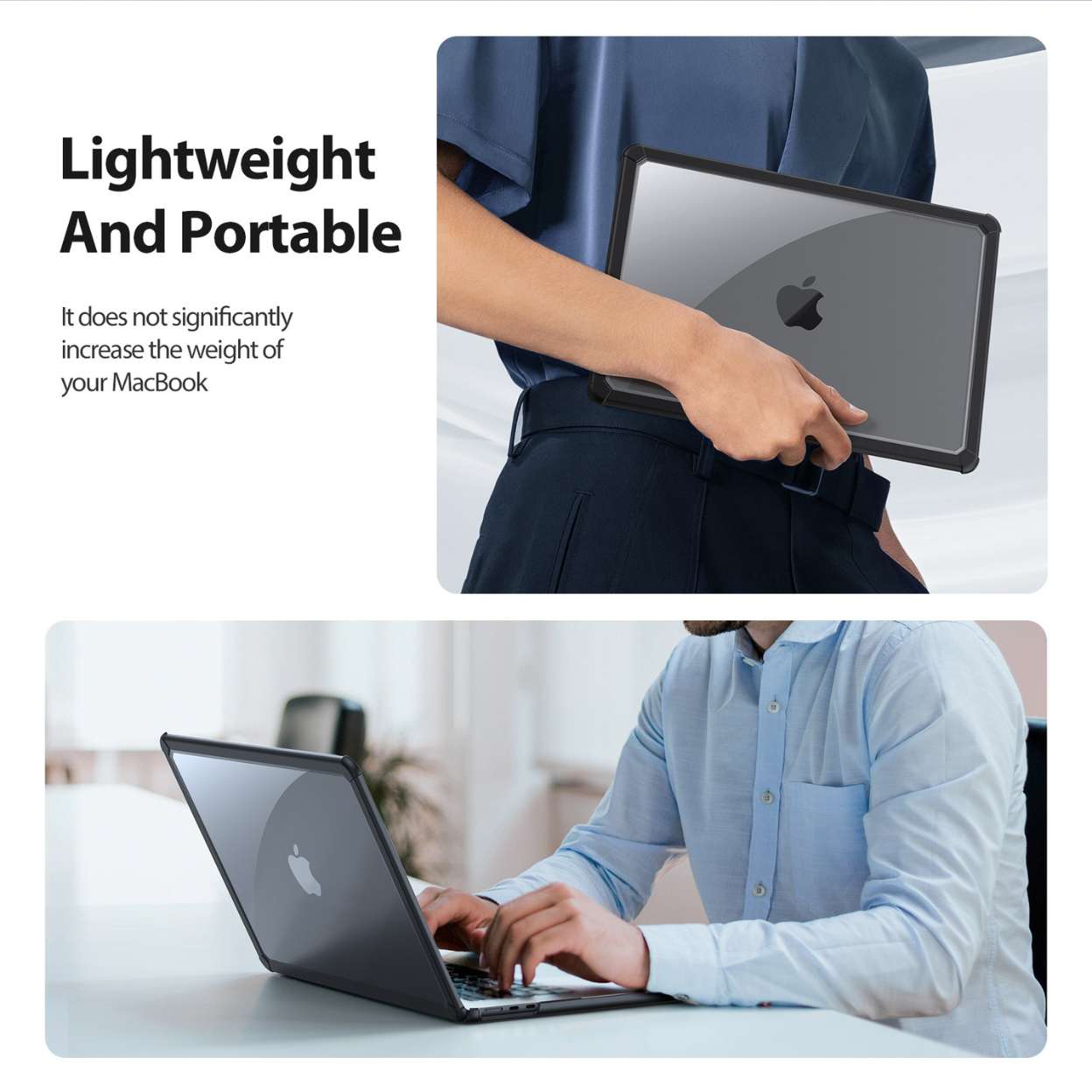 Ốp lưng chống sốc MacBook Dux Ducis LCGM trong suốt 2 mảnh