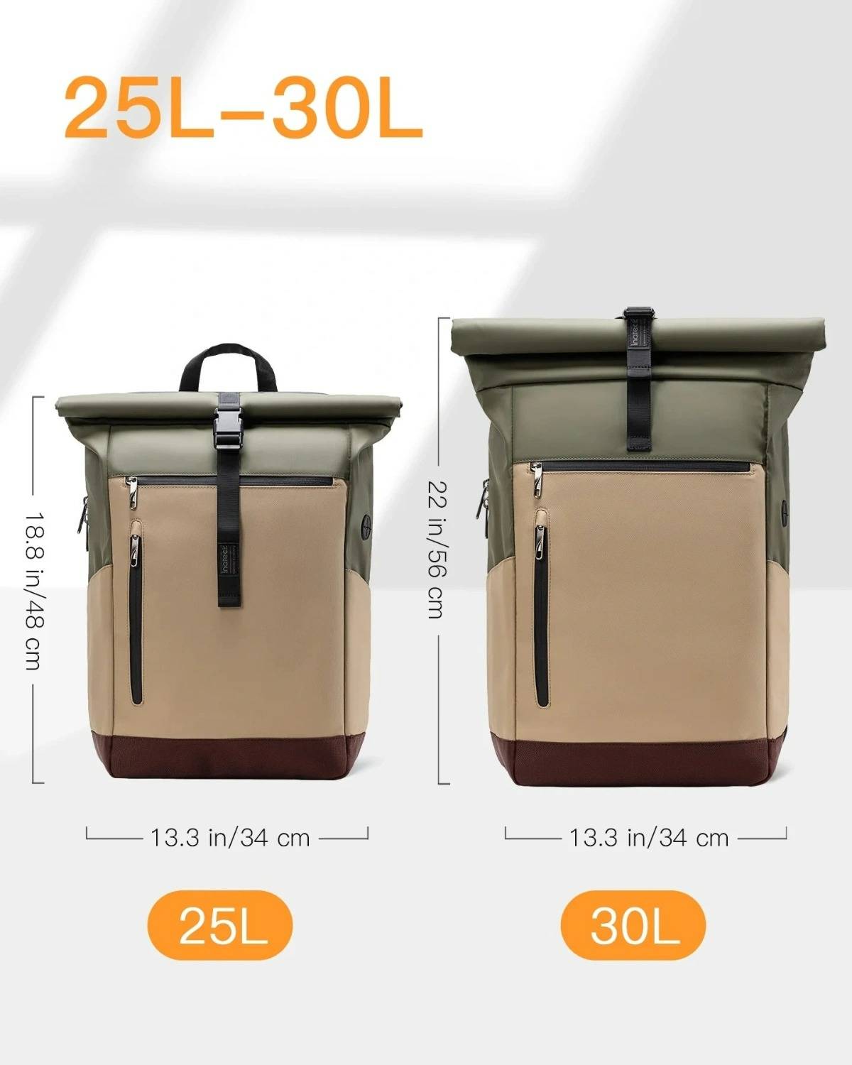 Balo Inateck Roll Top Waterproof BP01003 25-30L laptop 17 inch
