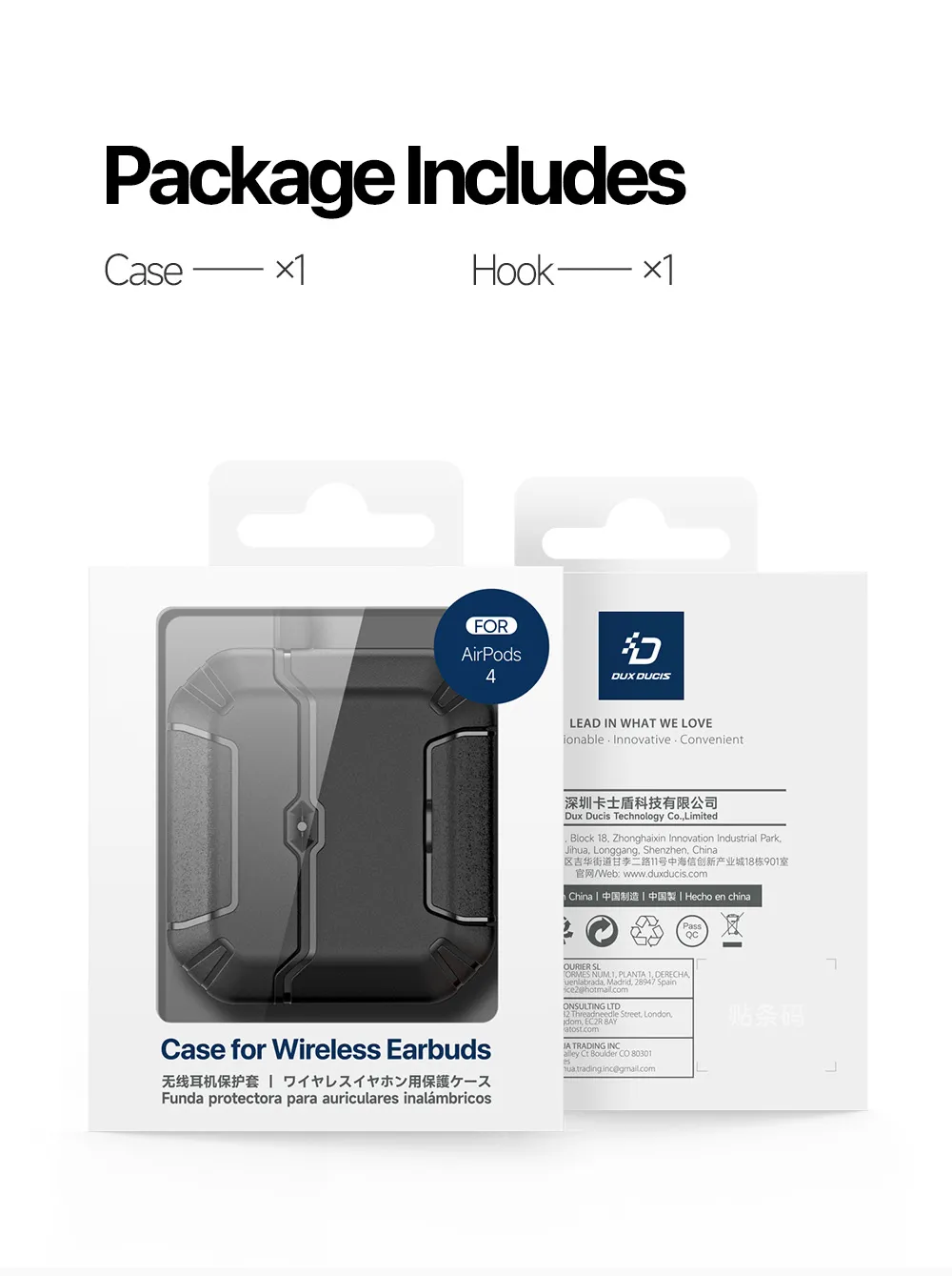Ốp AirPods Pro 3 Dux Ducis PECS Case chống sốc có chân đế tiện lợi