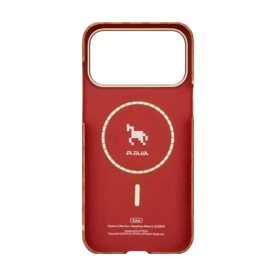Ốp lưng Pitaka iPhone 17 Pro Max Happiness Rides In Year of the Horse 2026 siêu mỏng MagSafe PitaTap