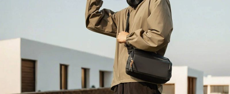 Túi Đeo Chéo inateck Versatile Water-Resistant Crossbody Bag FB02001 mở 135° chống nước - Màu Black