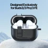Ốp case chống sốc Dux Ducis SECQ cho Samsung Galaxy Buds 3 và Buds 3 Pro, khóa an toàn chống rơi nắp, hỗ trợ sạc Magnetic
