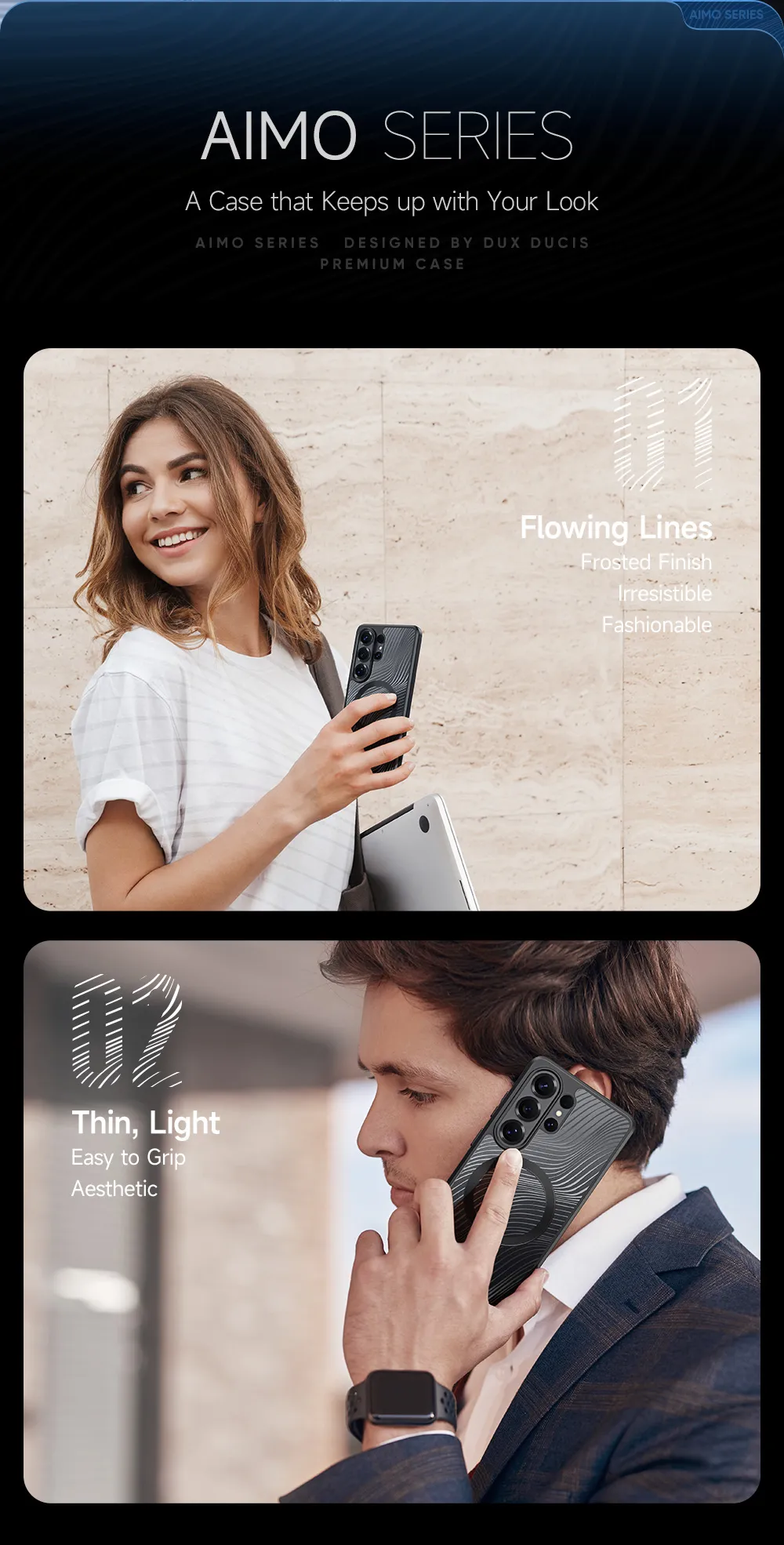 Ốp lưng Samsung S26 Series, Dux Ducis AIMO MAG chống sốc sạc từ
