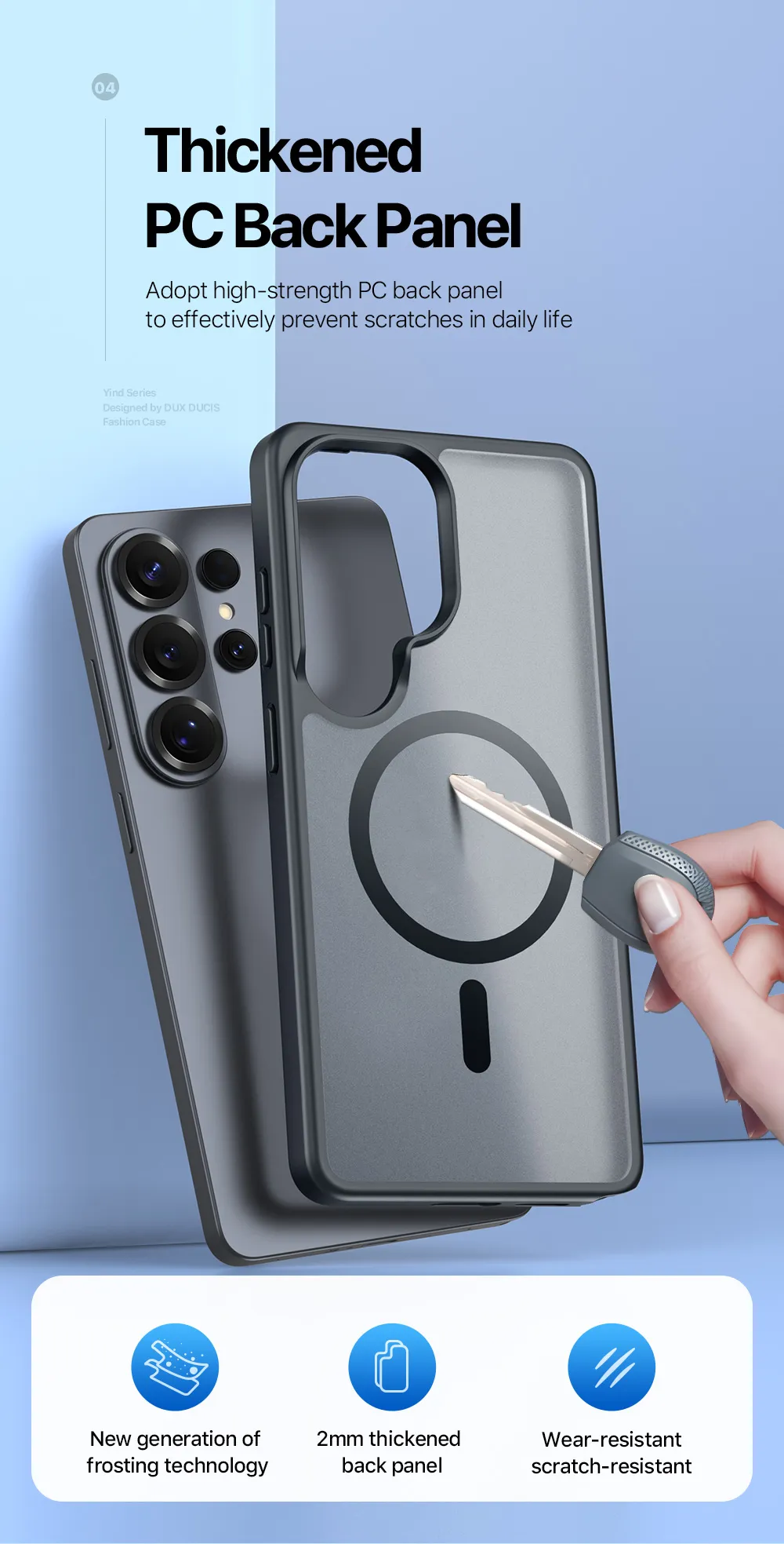 Ốp lưng Samsung S26 Series chống sốc Dux Ducis YIND Mag Case sạc từ tính