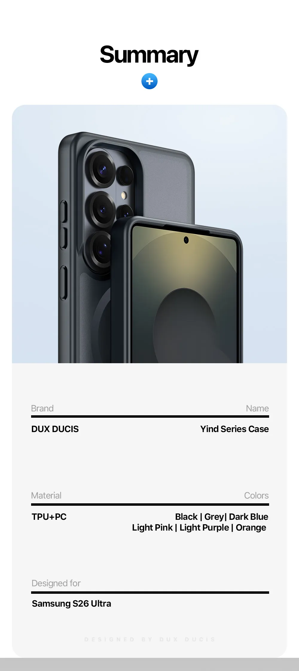 Ốp lưng Samsung S26 Series chống sốc Dux Ducis YIND Mag Case sạc từ tính